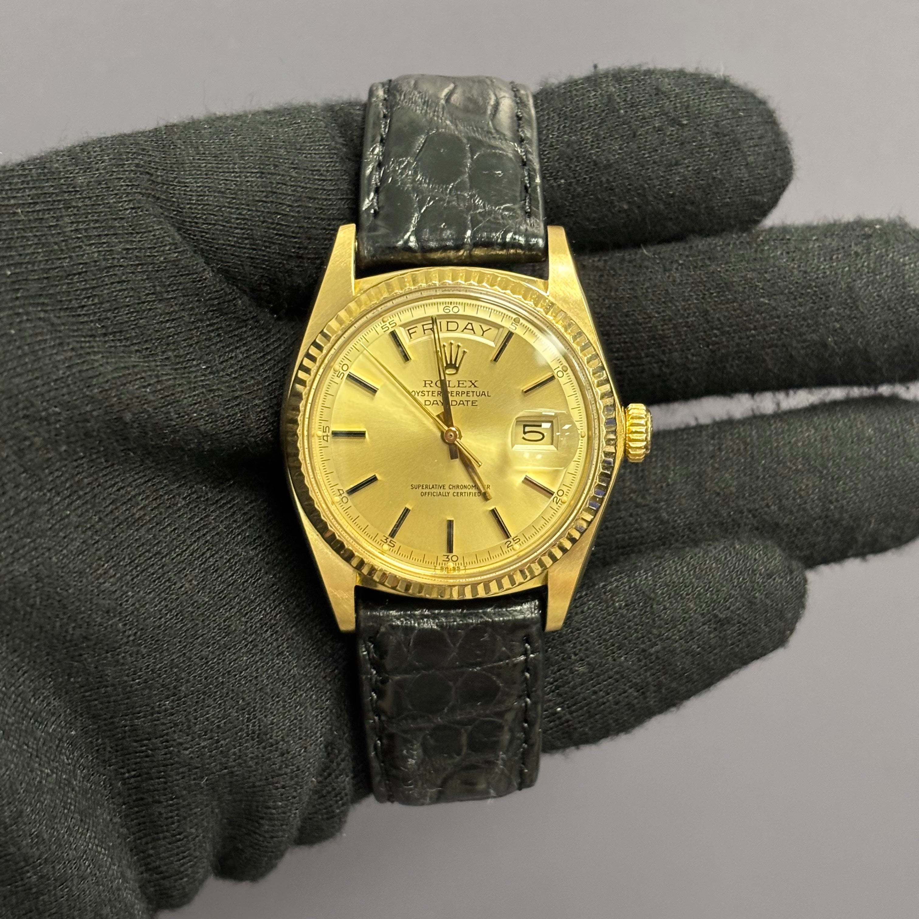 Rolex Day-Date 36mm Yellow Dial Watch Ref# 1803 - Happy Jewelers Fine Jewelry Lifetime Warranty