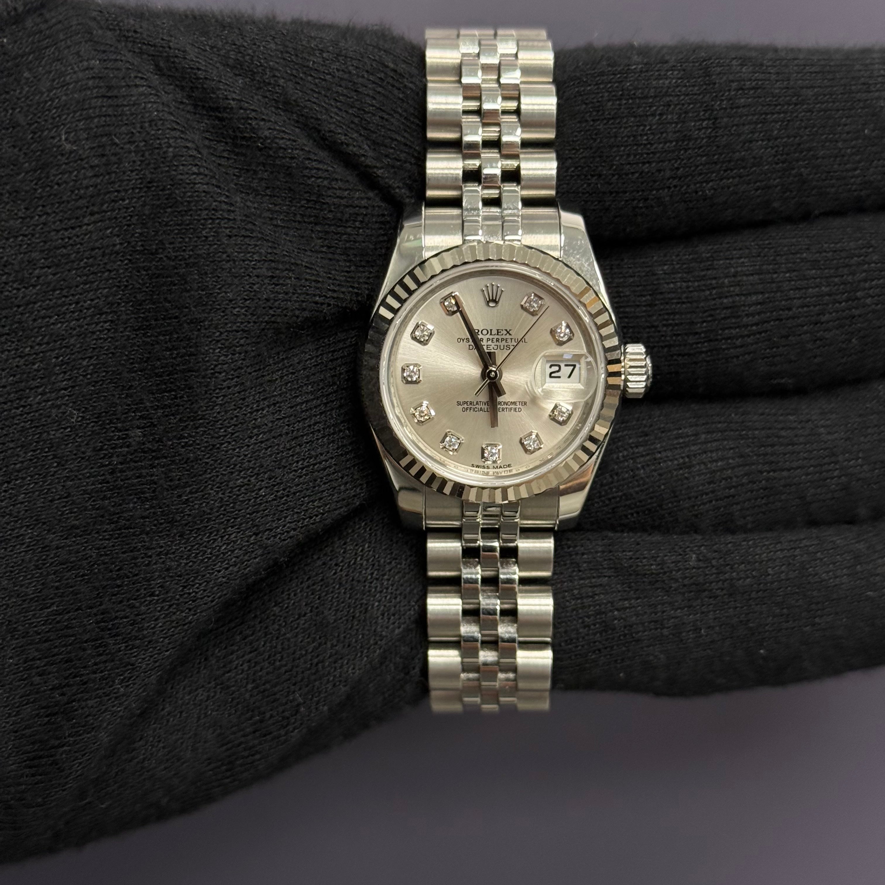 Rolex Datejust 26mm Silver Dial Watch Ref# 179174 - Happy Jewelers Fine Jewelry Lifetime Warranty