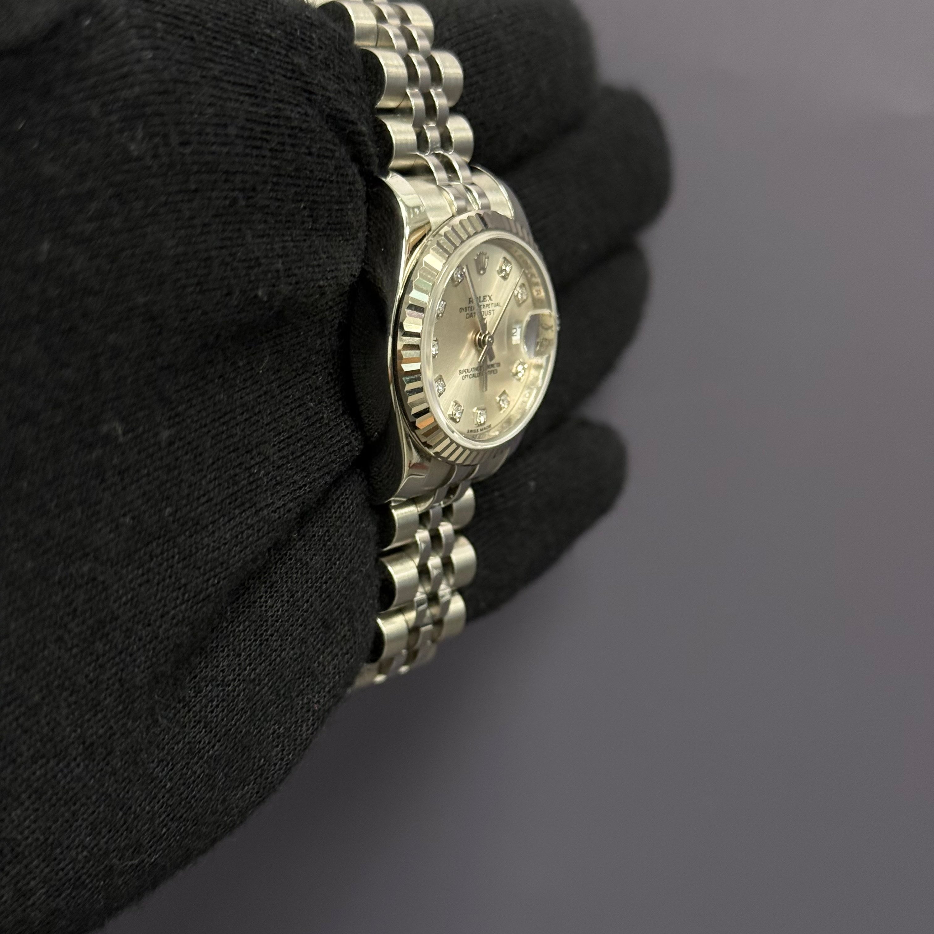 Rolex Datejust 26mm Silver Dial Watch Ref# 179174 - Happy Jewelers Fine Jewelry Lifetime Warranty