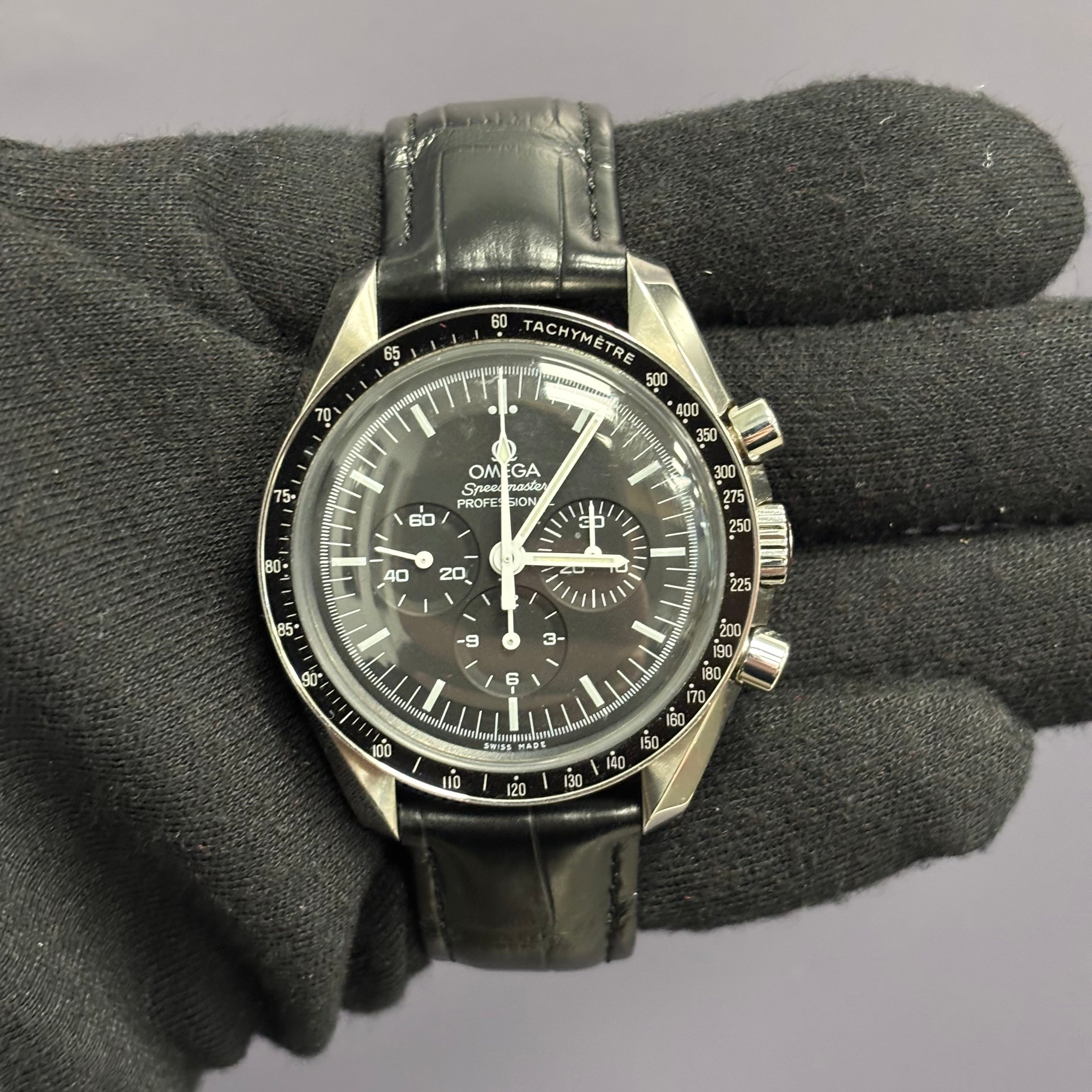 Omega Speedmaster 42mm Black Dial Watch Ref# 311.30.42.30.01.005 - Happy Jewelers Fine Jewelry Lifetime Warranty