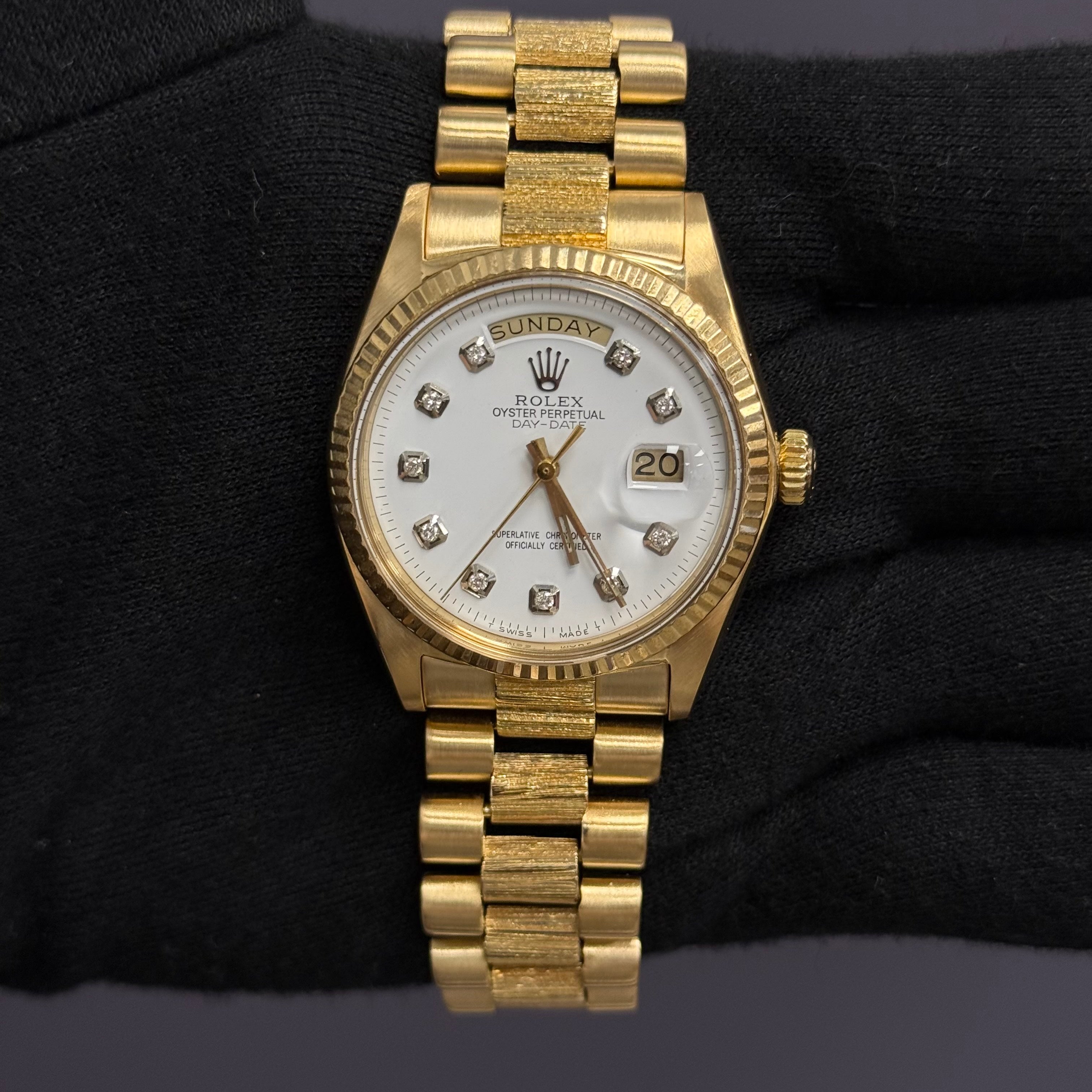 Rolex Day-Date 36mm White Dial Watch Ref# 1803 - Happy Jewelers Fine Jewelry Lifetime Warranty