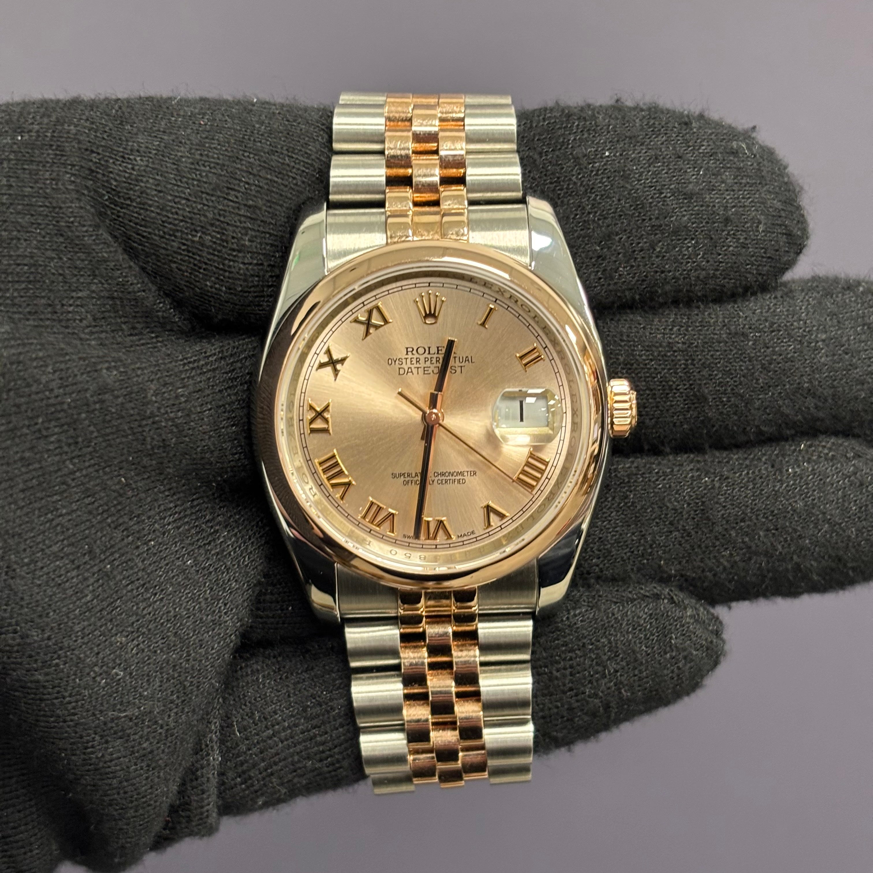 Rolex Datejust 36mm Pink Dial Watch Ref# 116201 - Happy Jewelers Fine Jewelry Lifetime Warranty