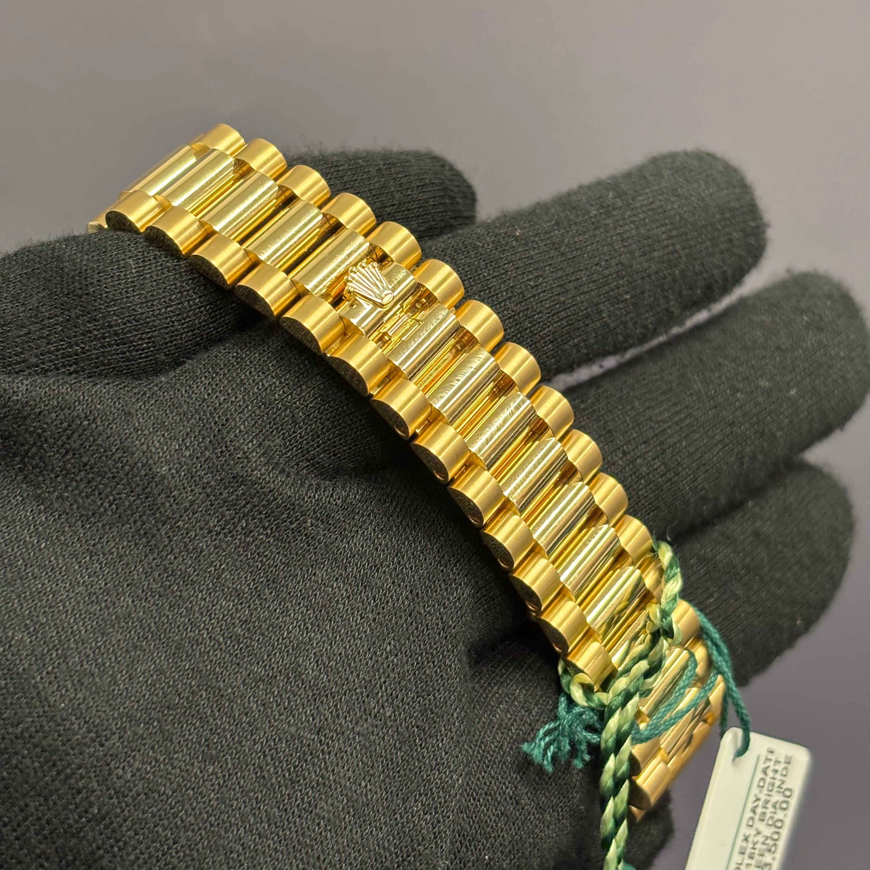 Rolex Day-Date 36mm Green Dial Watch Ref# 128238 - Happy Jewelers Fine Jewelry Lifetime Warranty