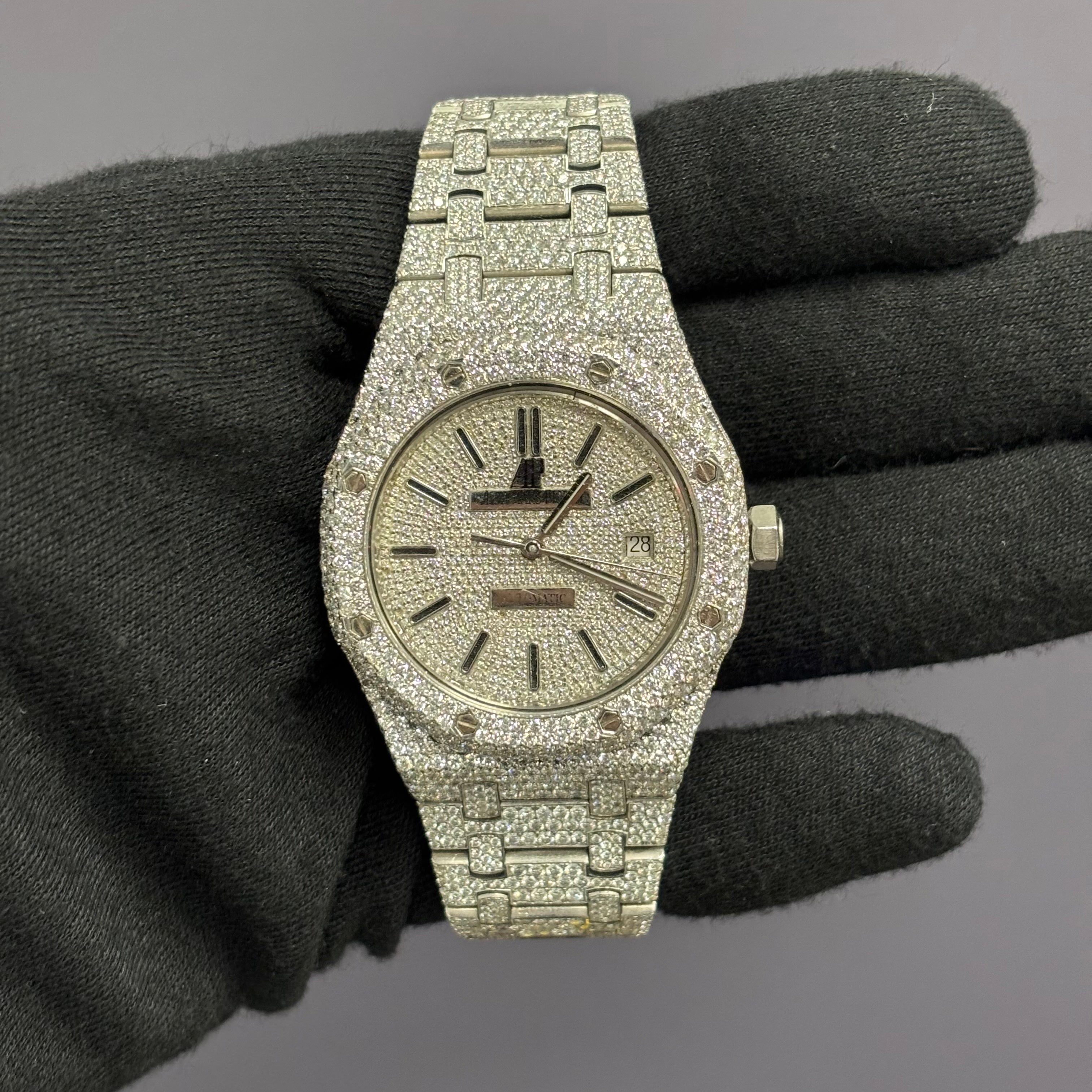 Audemars Piguet Royal Oak 41mm Pave Dial Watch Ref# 15400ST - Happy Jewelers Fine Jewelry Lifetime Warranty