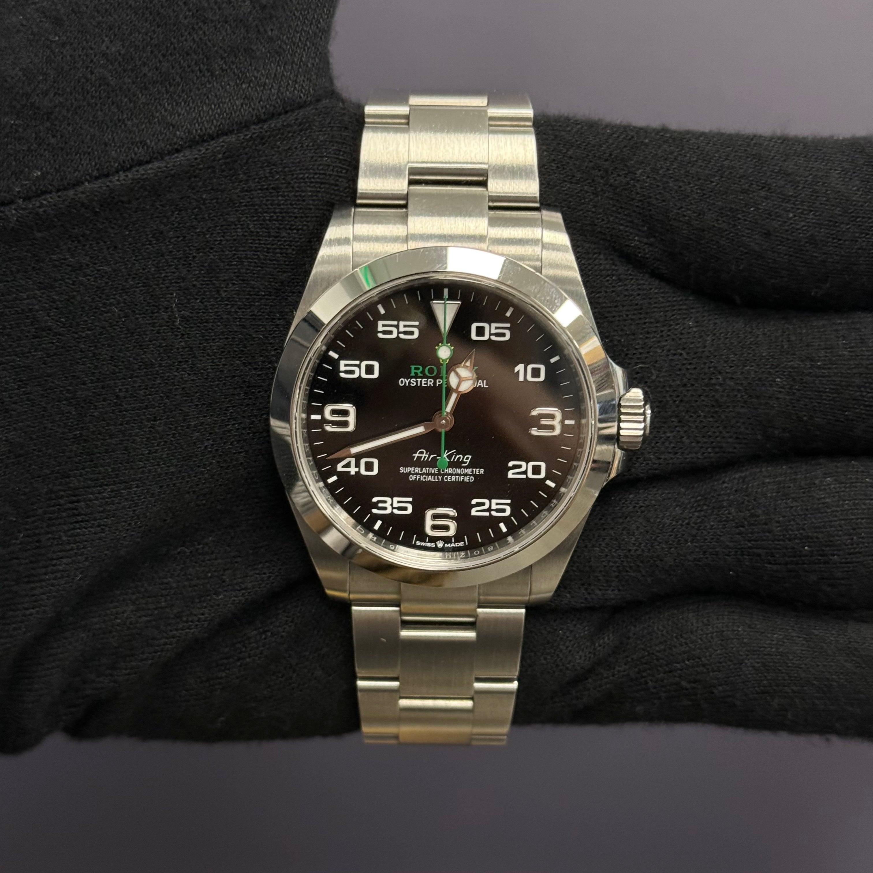 Rolex Air-King 40mm Black Dial Watch Ref# 126900 - Happy Jewelers Fine Jewelry Lifetime Warranty