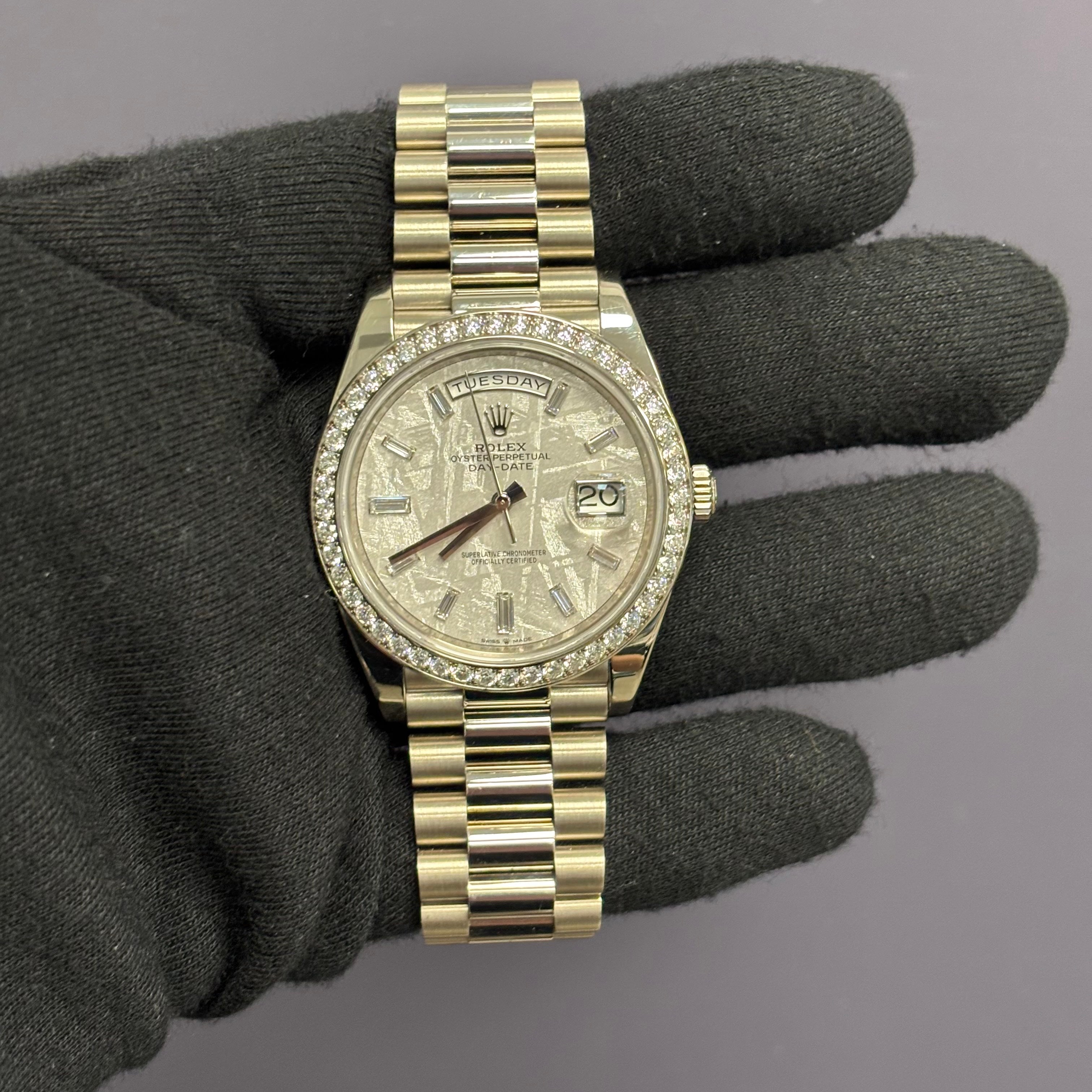 Rolex Day-Date 40mm Meteorite Dial Watch Ref# 228349RBR - Happy Jewelers Fine Jewelry Lifetime Warranty