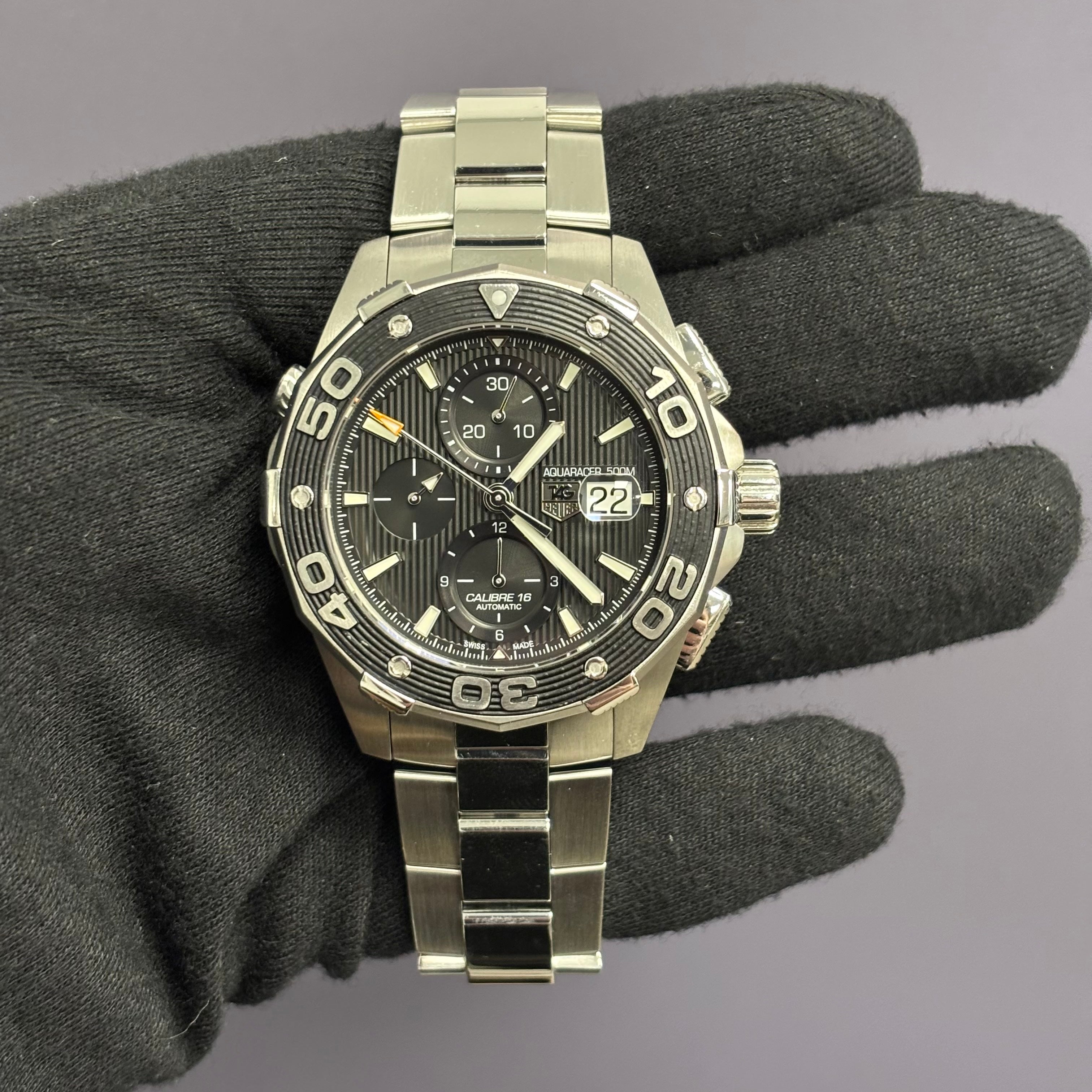 Tag Heuer Aquaracer 44mm Black Dial Watch Ref# CAJ2110 - Happy Jewelers Fine Jewelry Lifetime Warranty