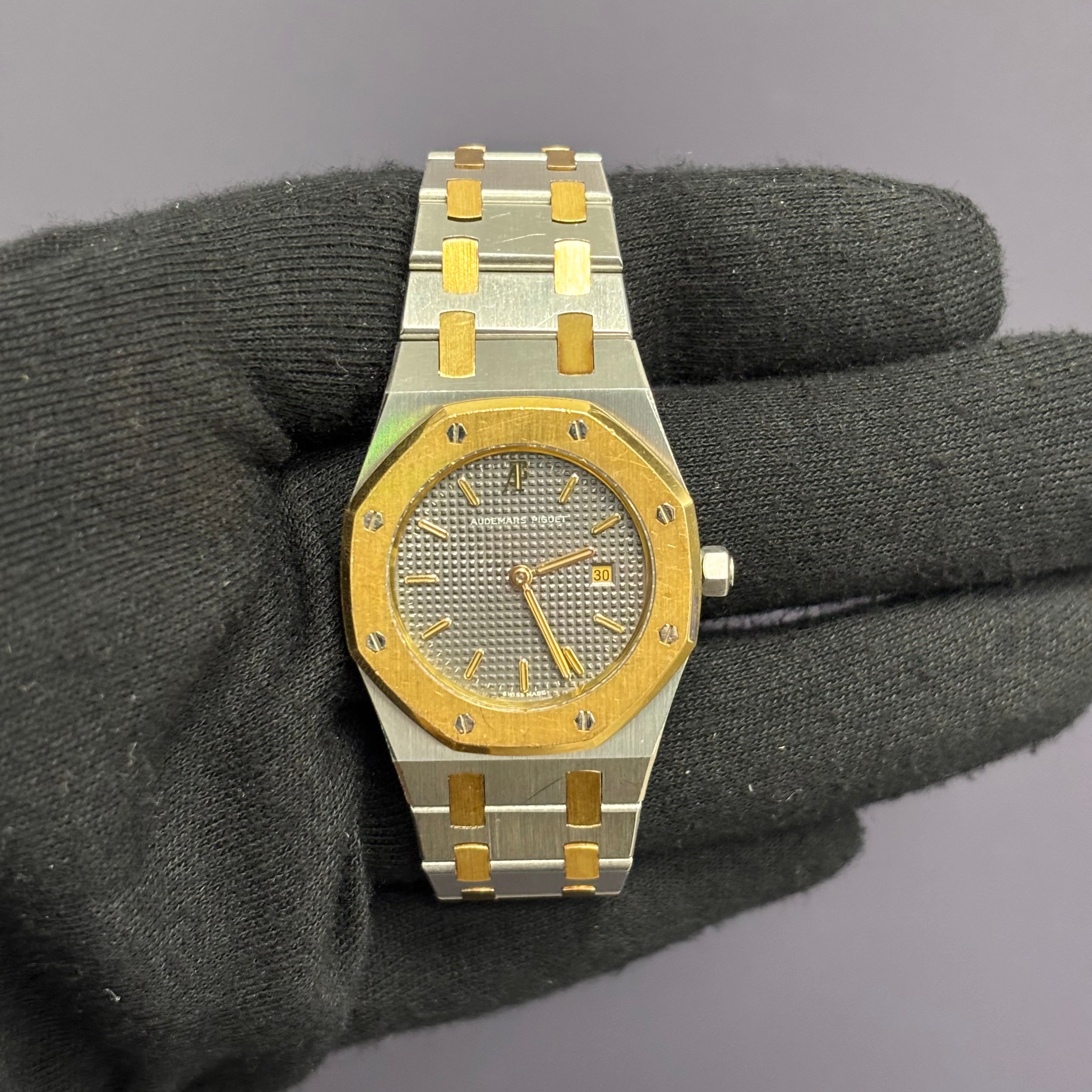 Audemars Piguet Royal Oak 30mm Grey Dial Watch Ref# 14470SA - Happy Jewelers Fine Jewelry Lifetime Warranty