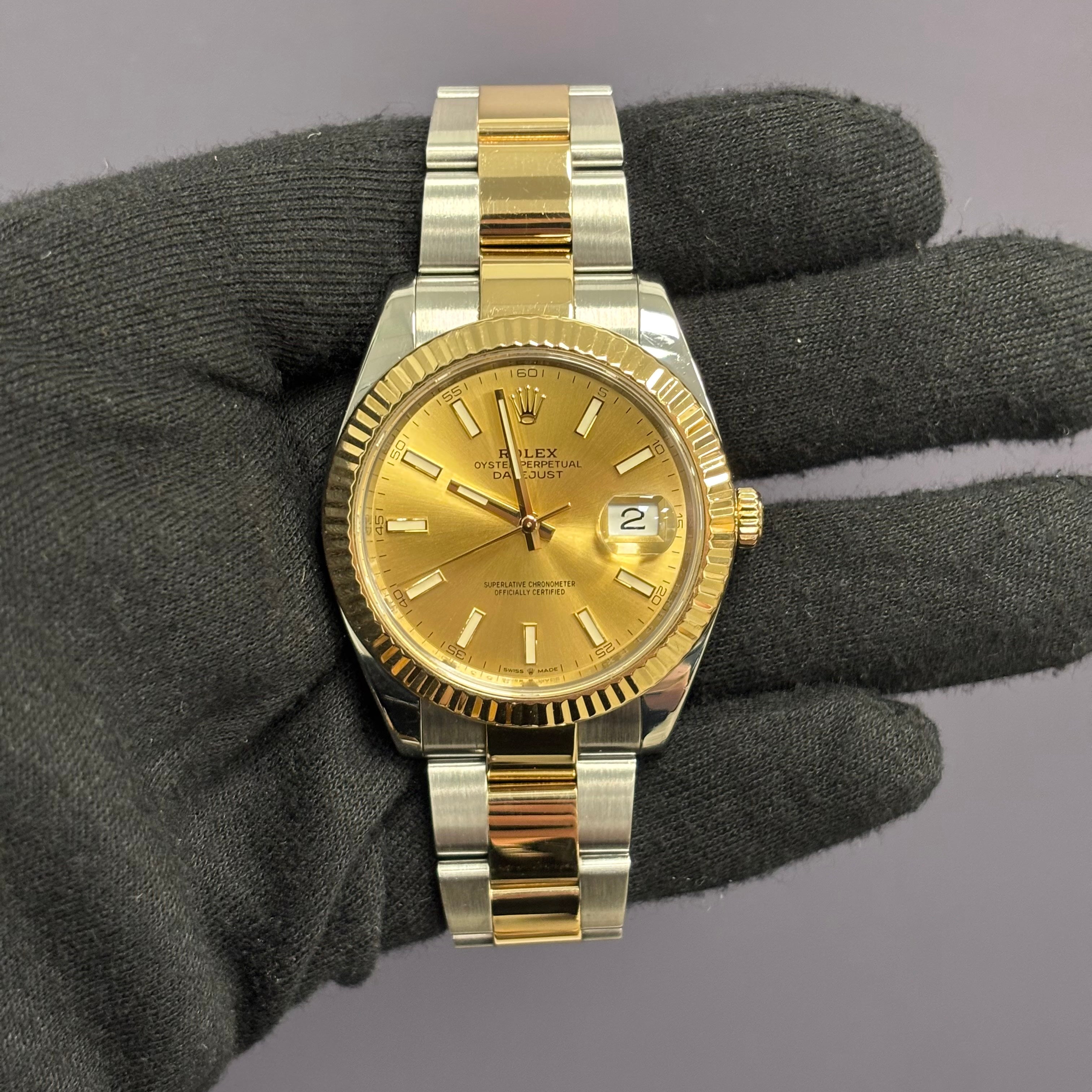 Rolex Datejust 41mm Champagne Dial Watch Ref# 126333 - Happy Jewelers Fine Jewelry Lifetime Warranty