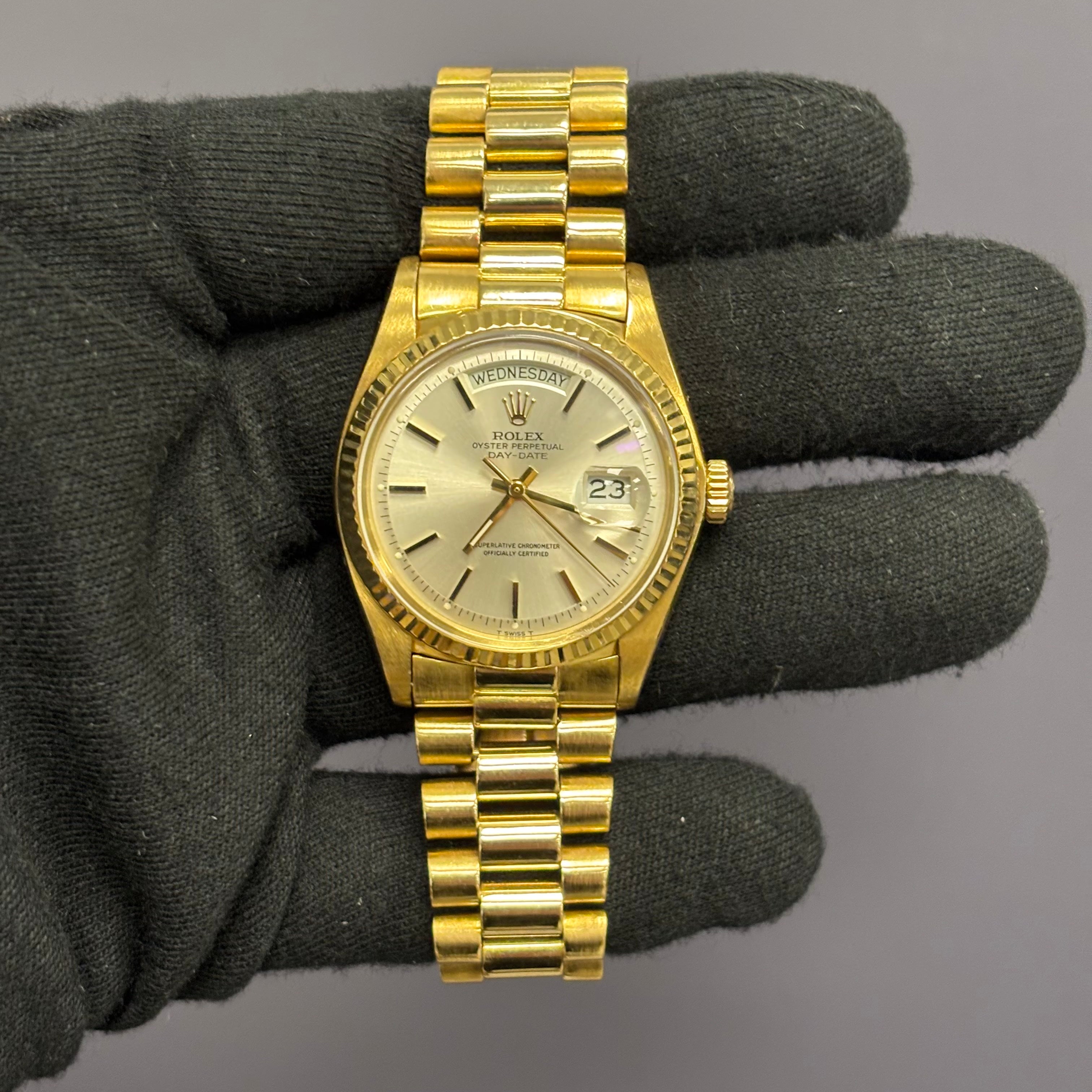 Rolex Day-Date 36mm Silver Dial Watch Ref# 1803 - Happy Jewelers Fine Jewelry Lifetime Warranty