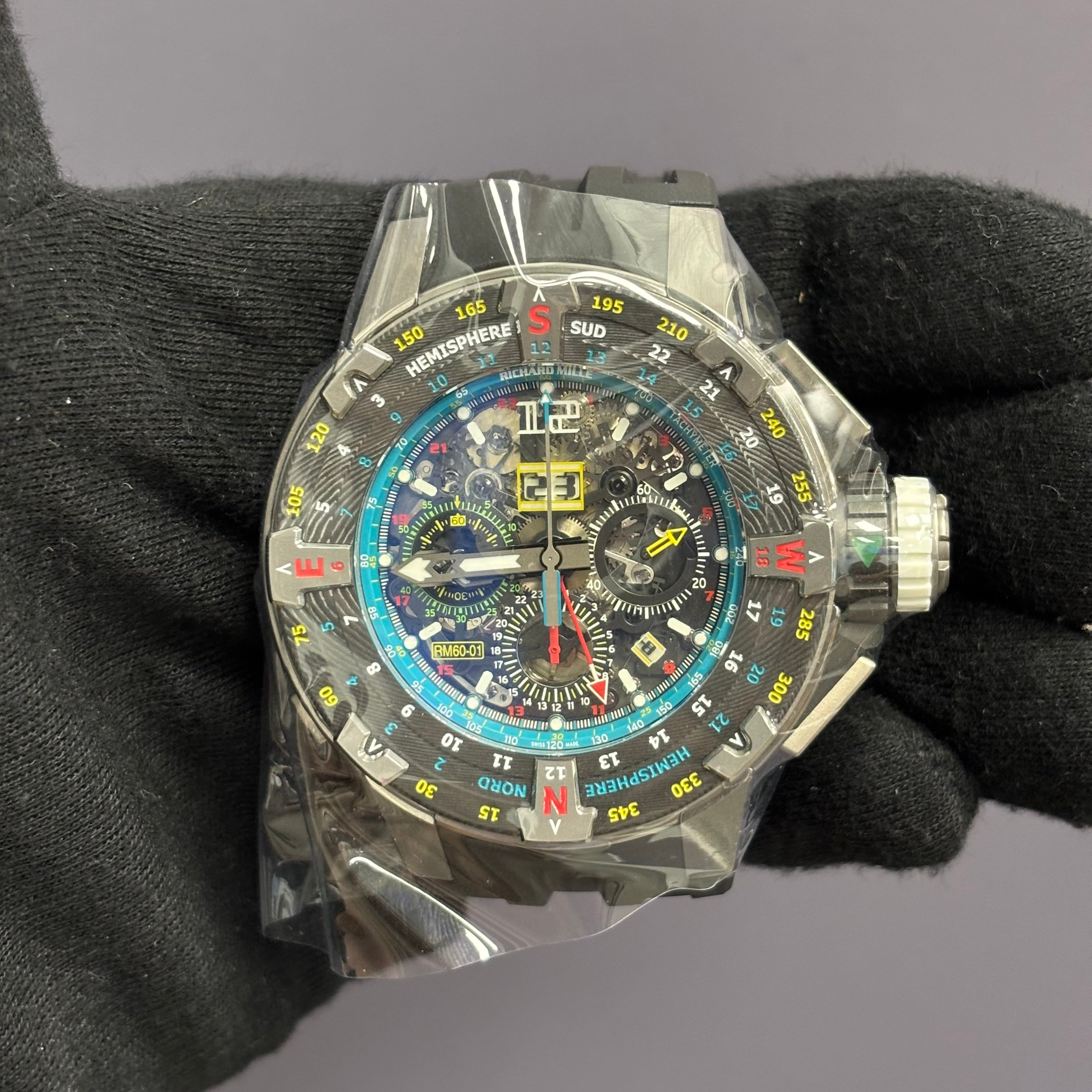 Richard Mille RM60-01 49mm Openwork Dial Watch Ref# RM60 - Happy Jewelers Fine Jewelry Lifetime Warranty