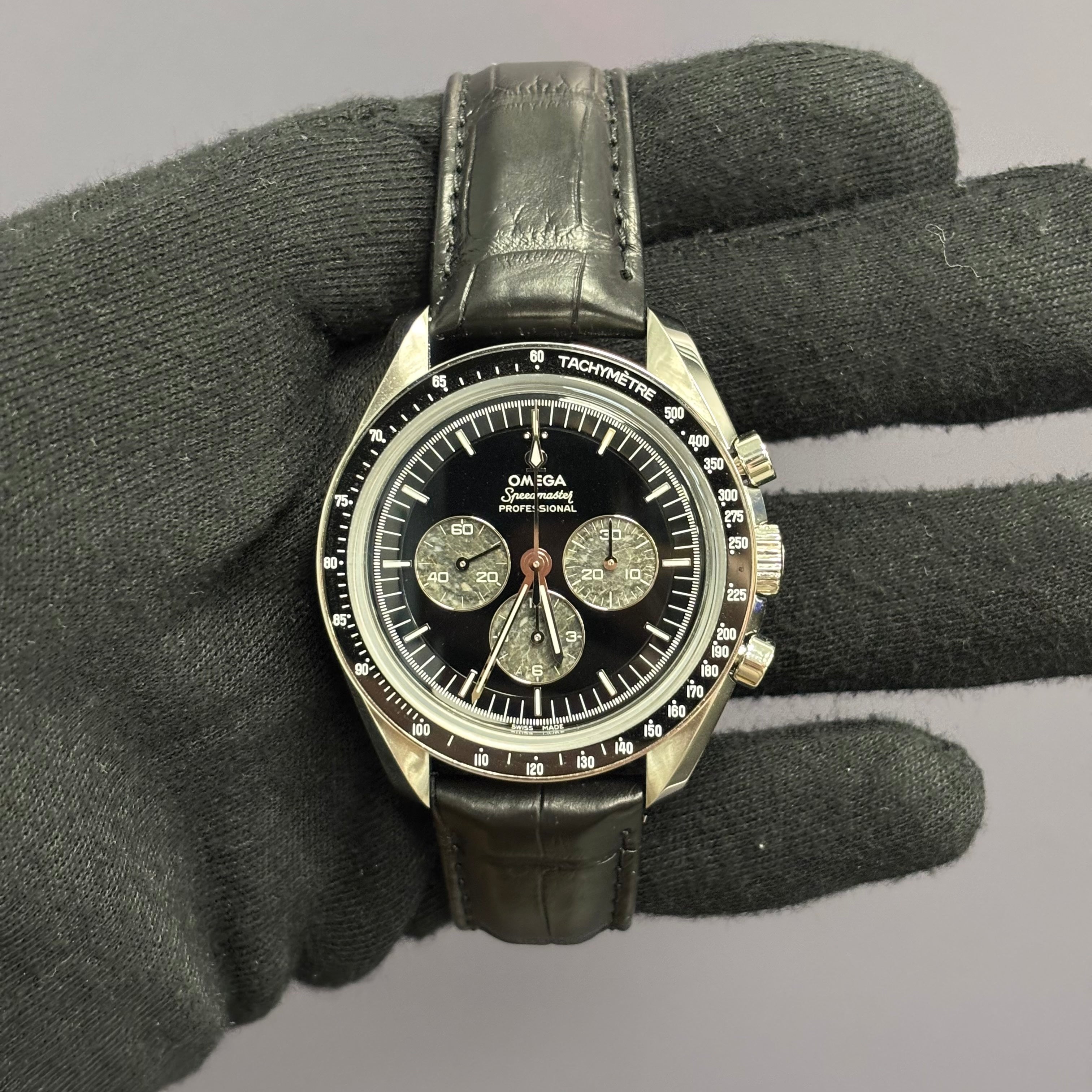 Omega Speedmaster 42mm Black/Meteorite Dial Watch Ref# 311.93.42.30.99.001 - Happy Jewelers Fine Jewelry Lifetime Warranty