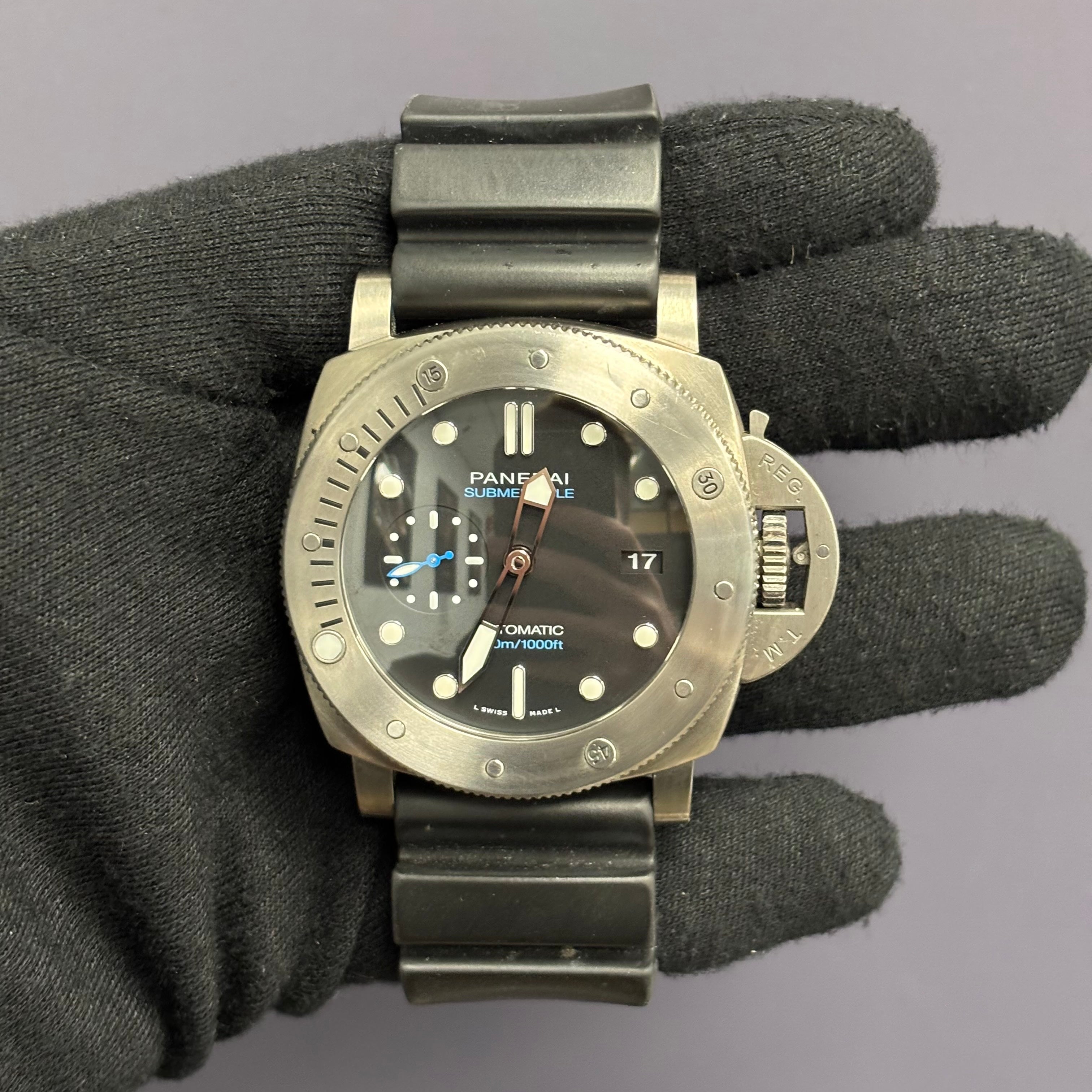 Panerai Luminor 47mm Black Dial Watch Ref# PAM01305 - Happy Jewelers Fine Jewelry Lifetime Warranty