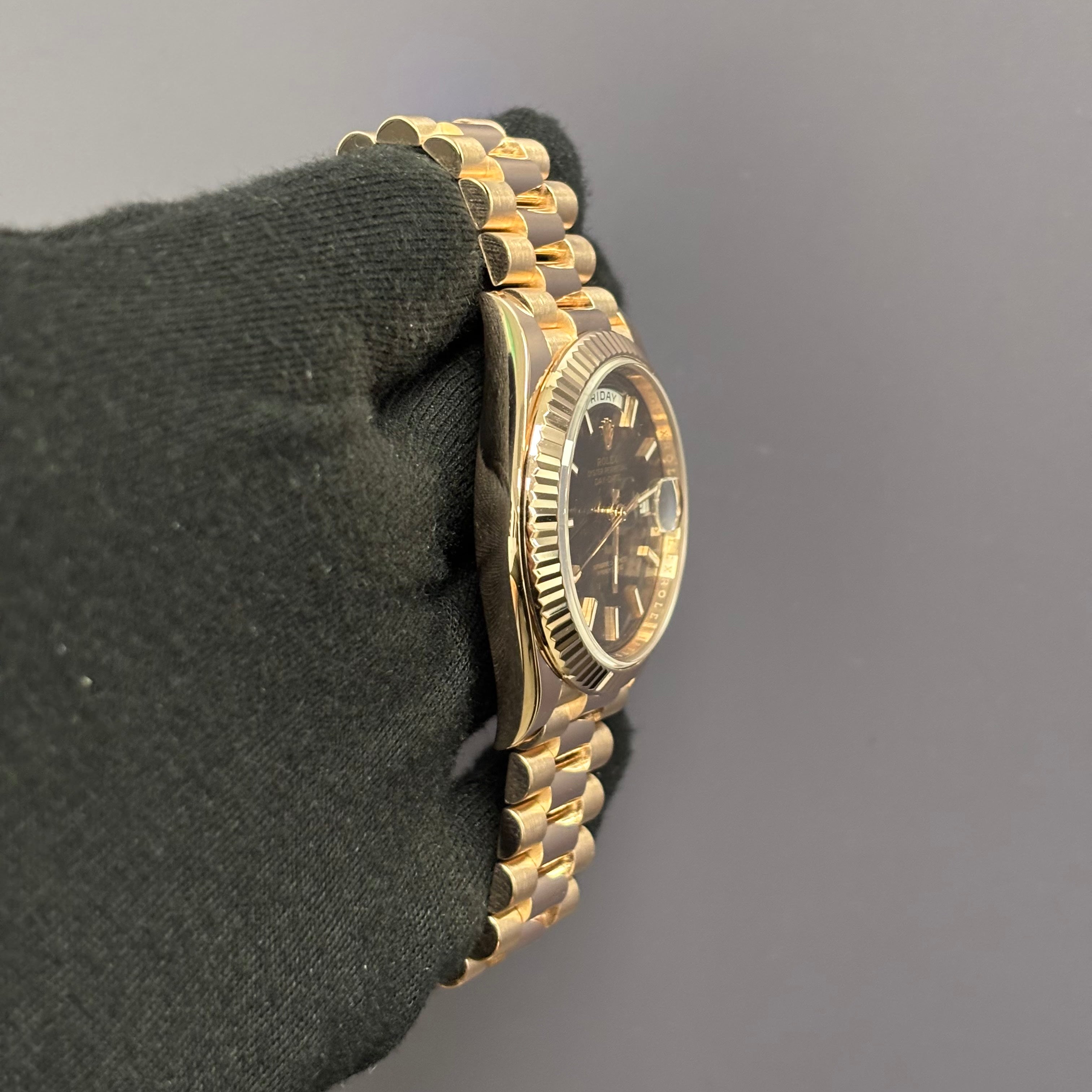 Rolex Day-Date 40mm Chocolate Dial Watch Ref# 228235 - Happy Jewelers Fine Jewelry Lifetime Warranty