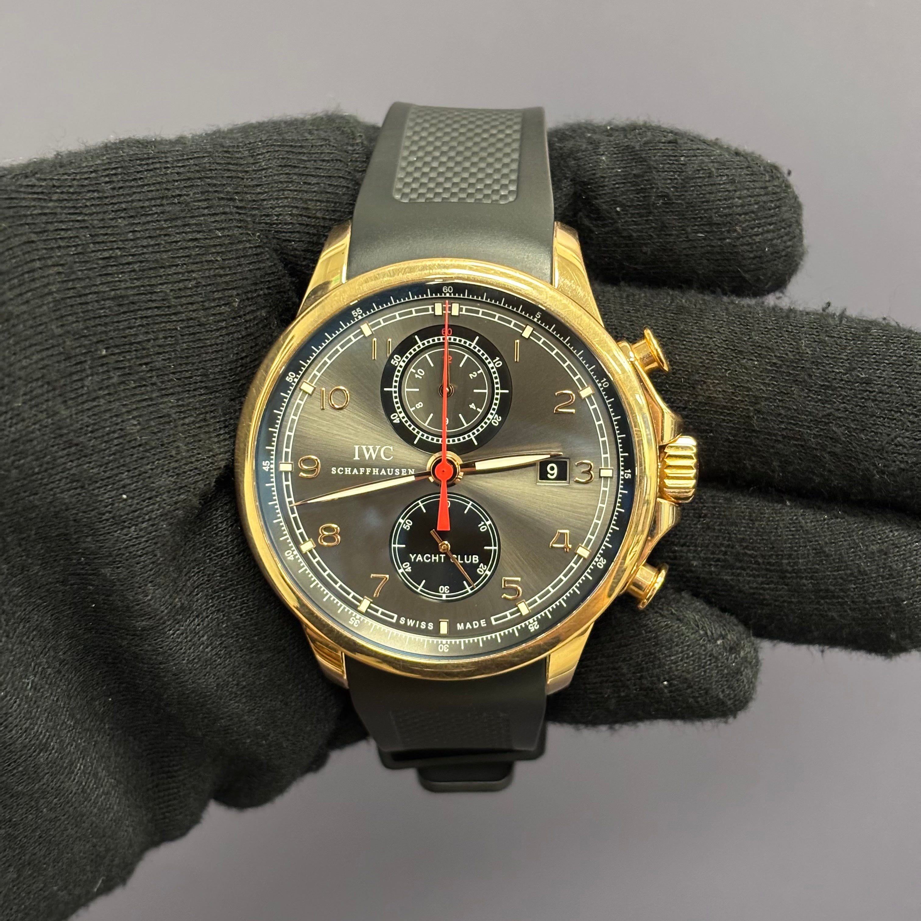 IWC Portuguese 45.5mm Grey Dial Watch Ref# IW390209 - Happy Jewelers Fine Jewelry Lifetime Warranty