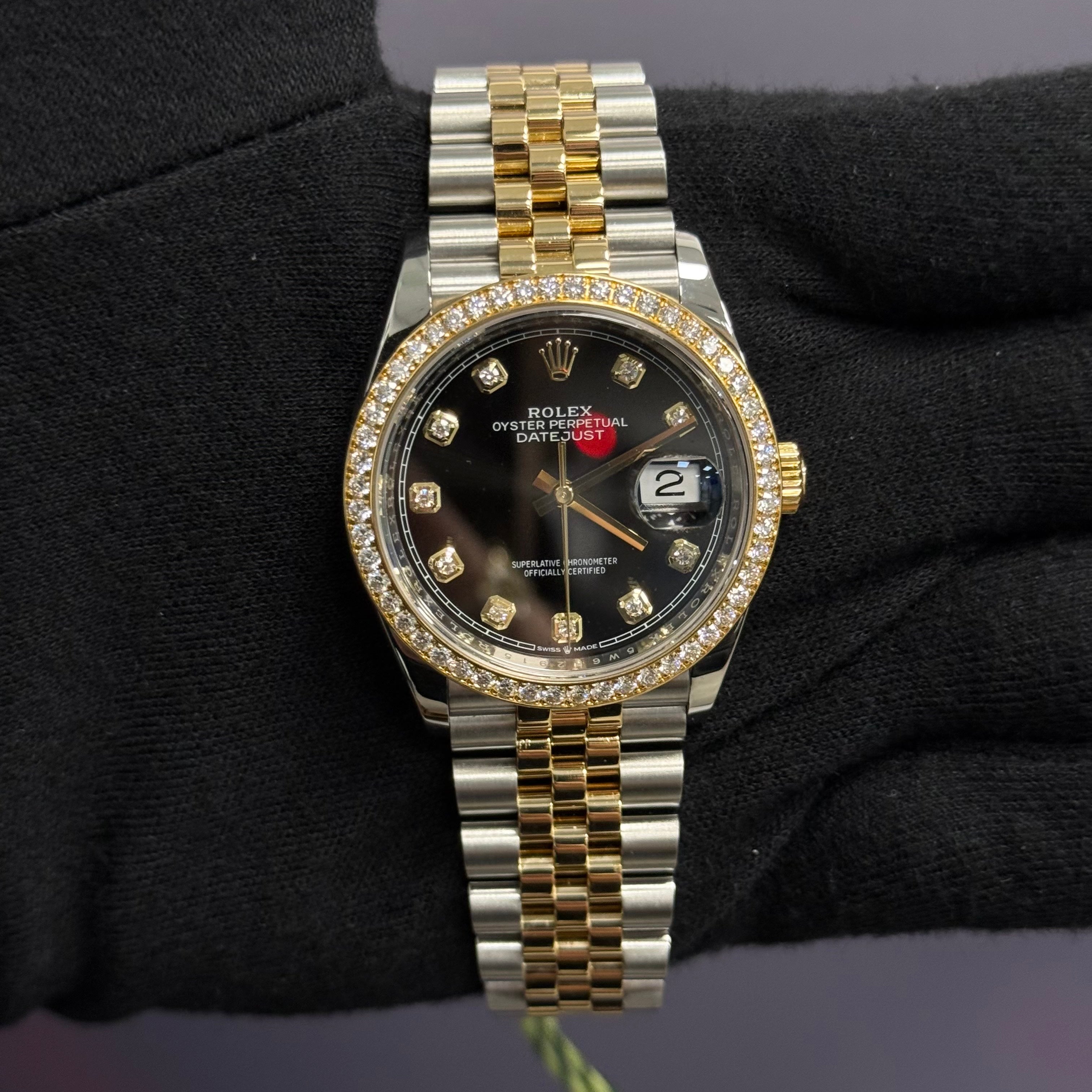 Rolex Datejust 36mm Black Dial Watch Ref# 126283RBR - Happy Jewelers Fine Jewelry Lifetime Warranty