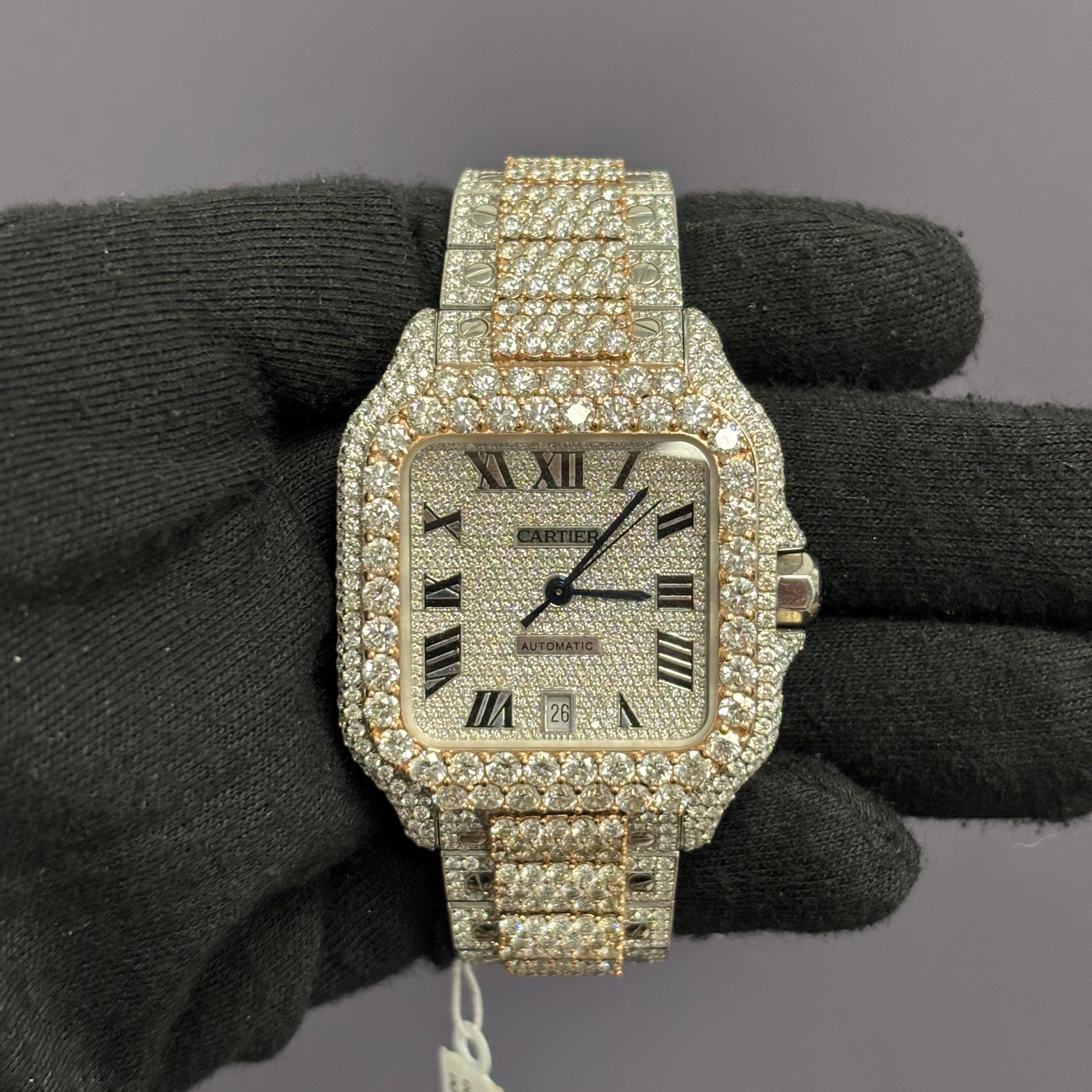 Cartier Santos 40mm Pave Dial Watch Ref# WSSA0018 - Happy Jewelers Fine Jewelry Lifetime Warranty