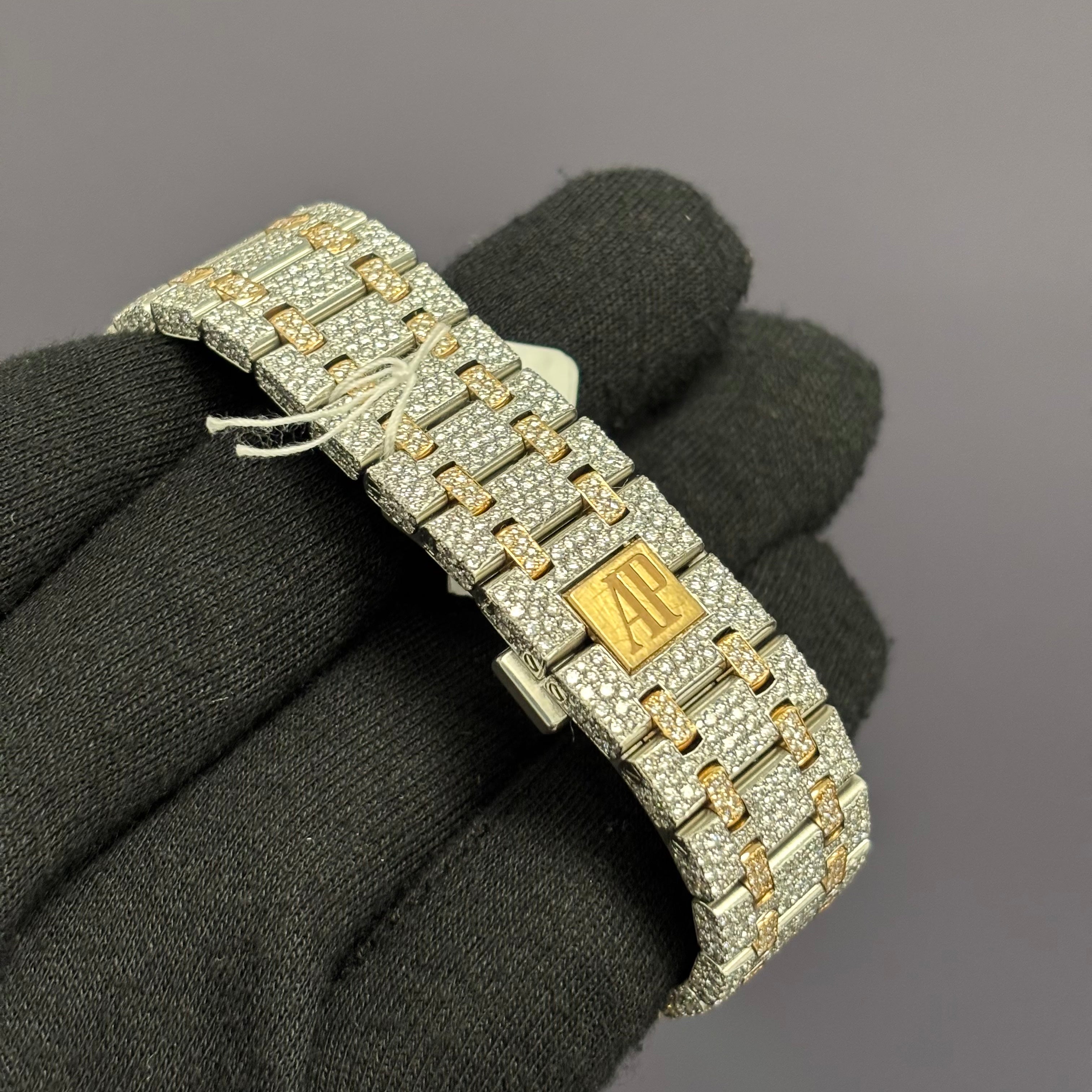 Audemars Piguet Royal Oak 41mm Pave Dial Watch Ref# 15400SR.OO.1220SR.01 - Happy Jewelers Fine Jewelry Lifetime Warranty