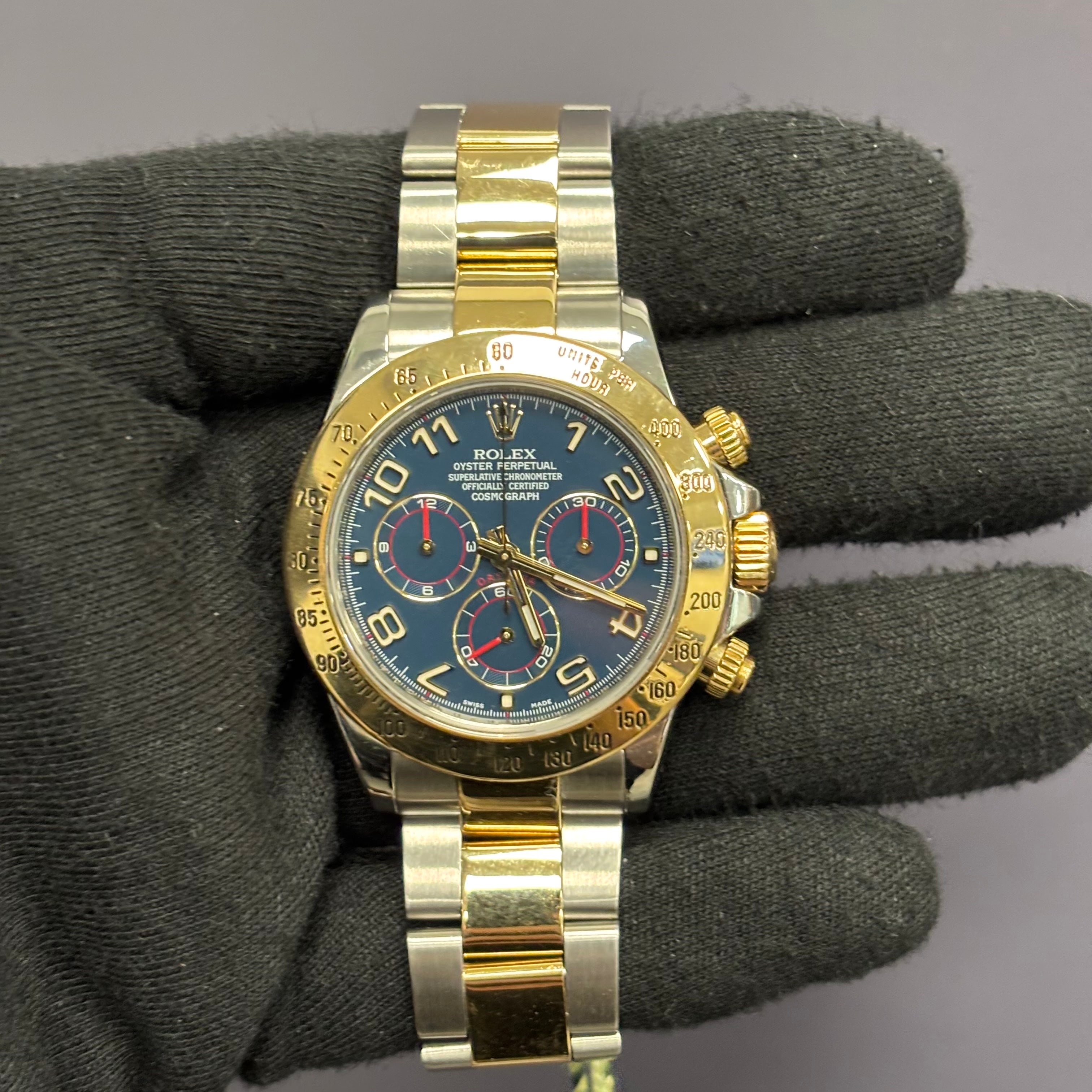 Rolex Daytona 40mm Blue Dial Watch Ref# 116523 - Happy Jewelers Fine Jewelry Lifetime Warranty