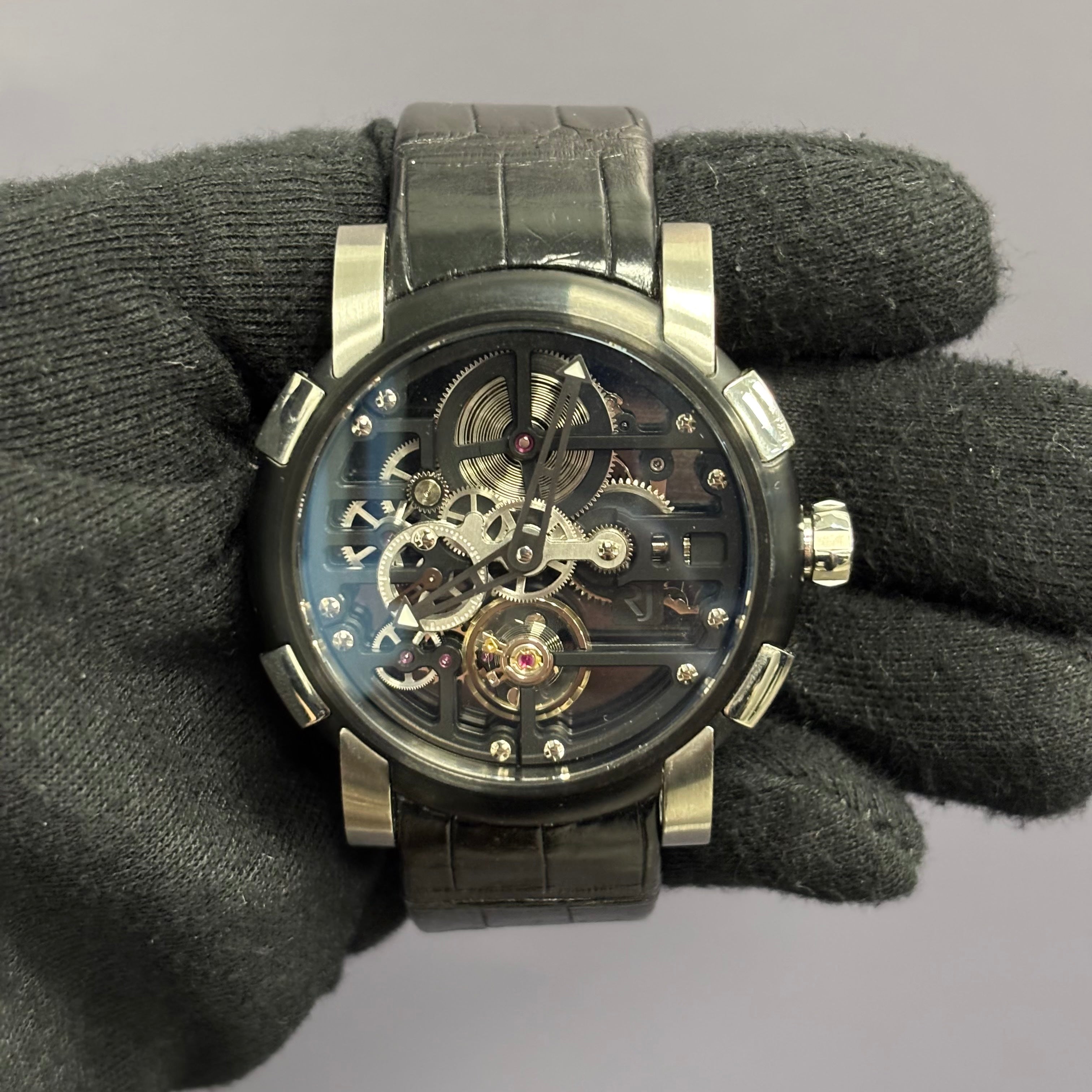 Romain Jerome Moon 42mm Skeleton Dial Watch Ref# RJMAU025 - Happy Jewelers Fine Jewelry Lifetime Warranty