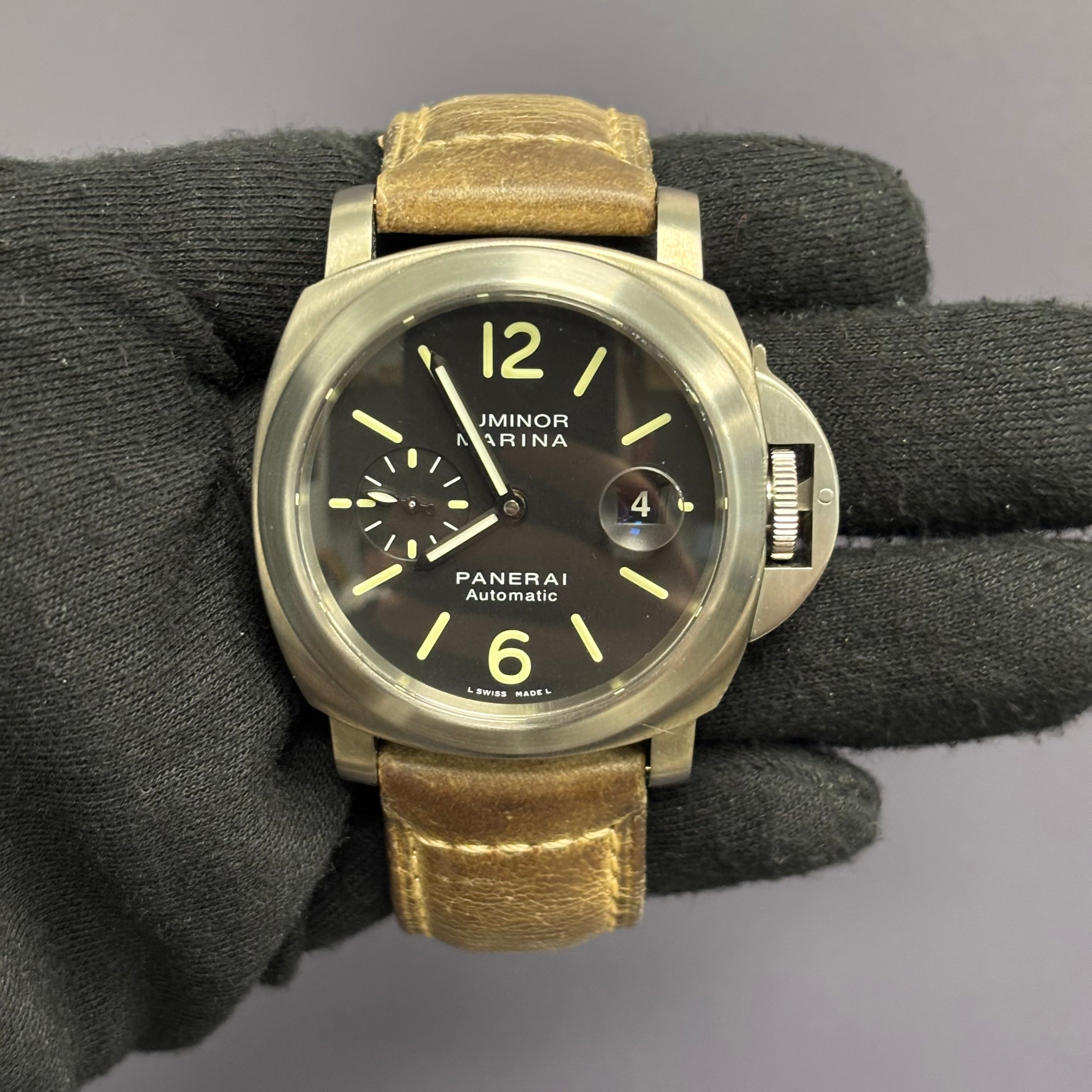 Panerai Luminor 44mm Black Dial Watch Ref# PAM00240 - Happy Jewelers Fine Jewelry Lifetime Warranty