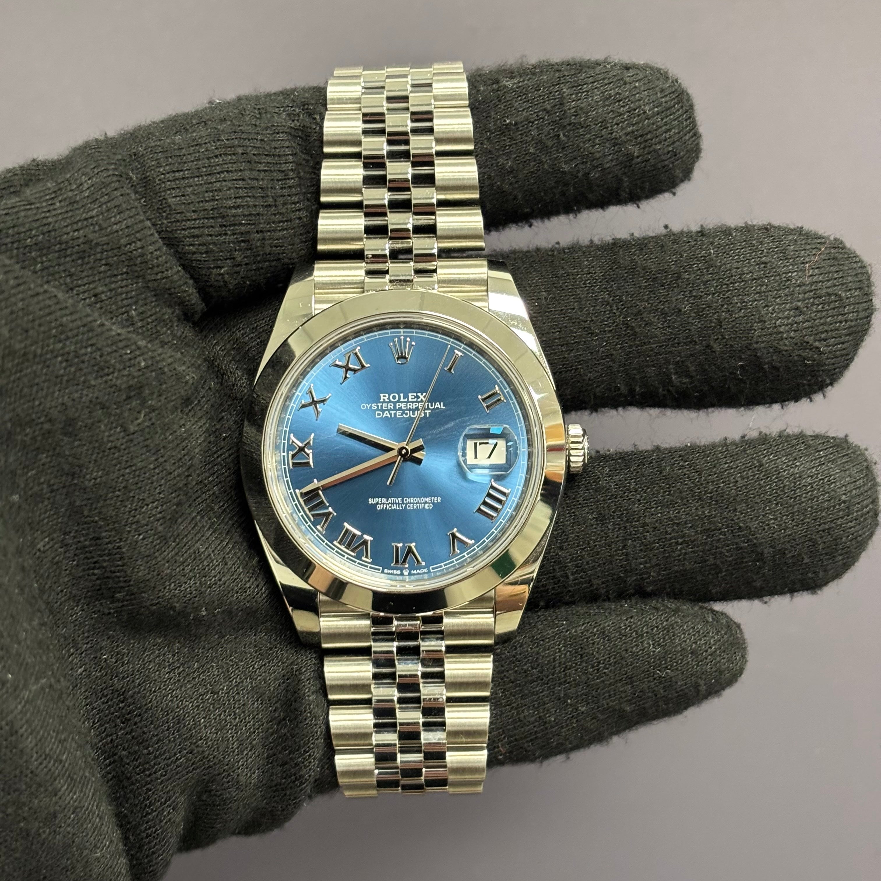 Rolex Datejust 41mm Blue Dial Watch Ref# 126300 - Happy Jewelers Fine Jewelry Lifetime Warranty