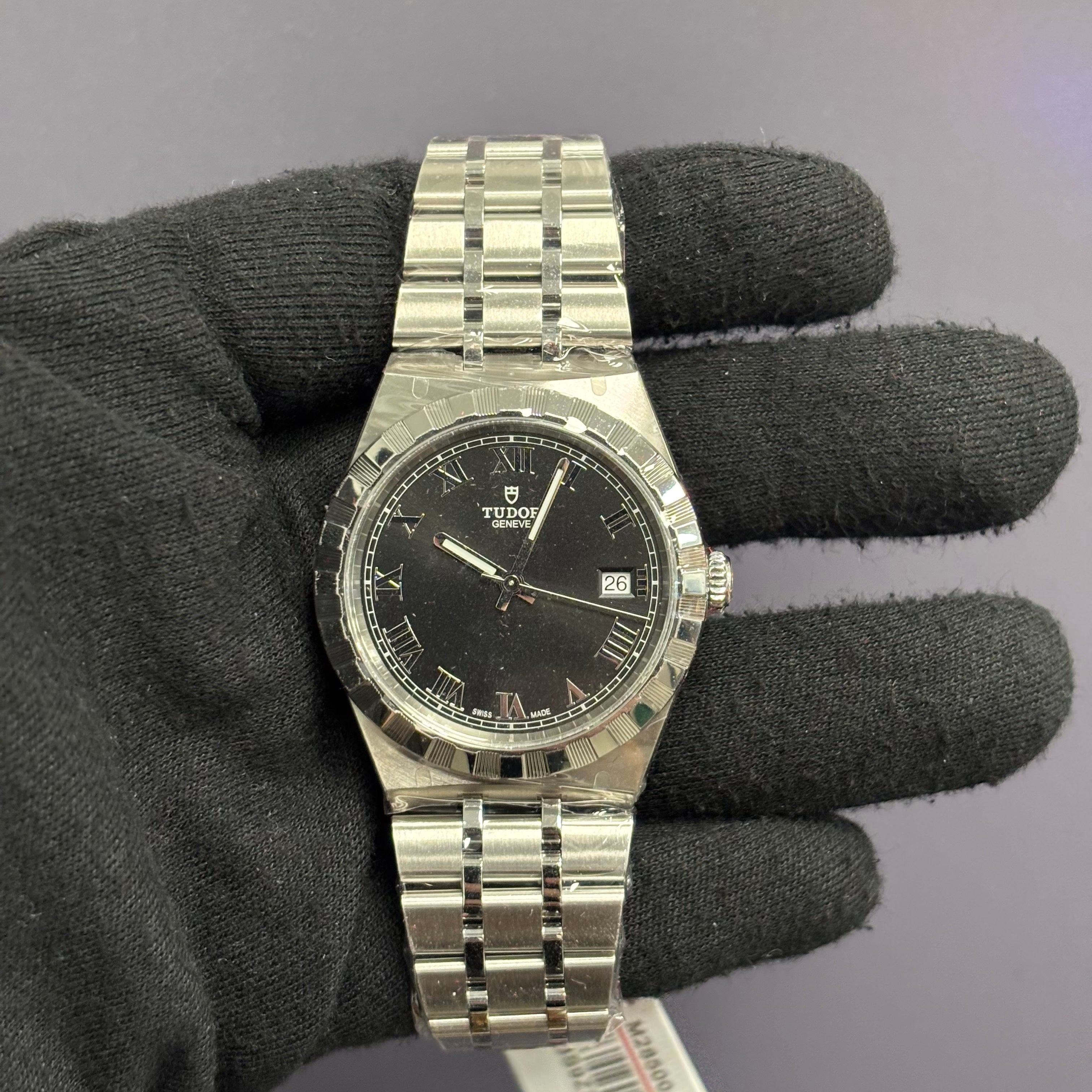 Tudor Royal 38mm Black Dial Watch Ref# 28500 - Happy Jewelers Fine Jewelry Lifetime Warranty