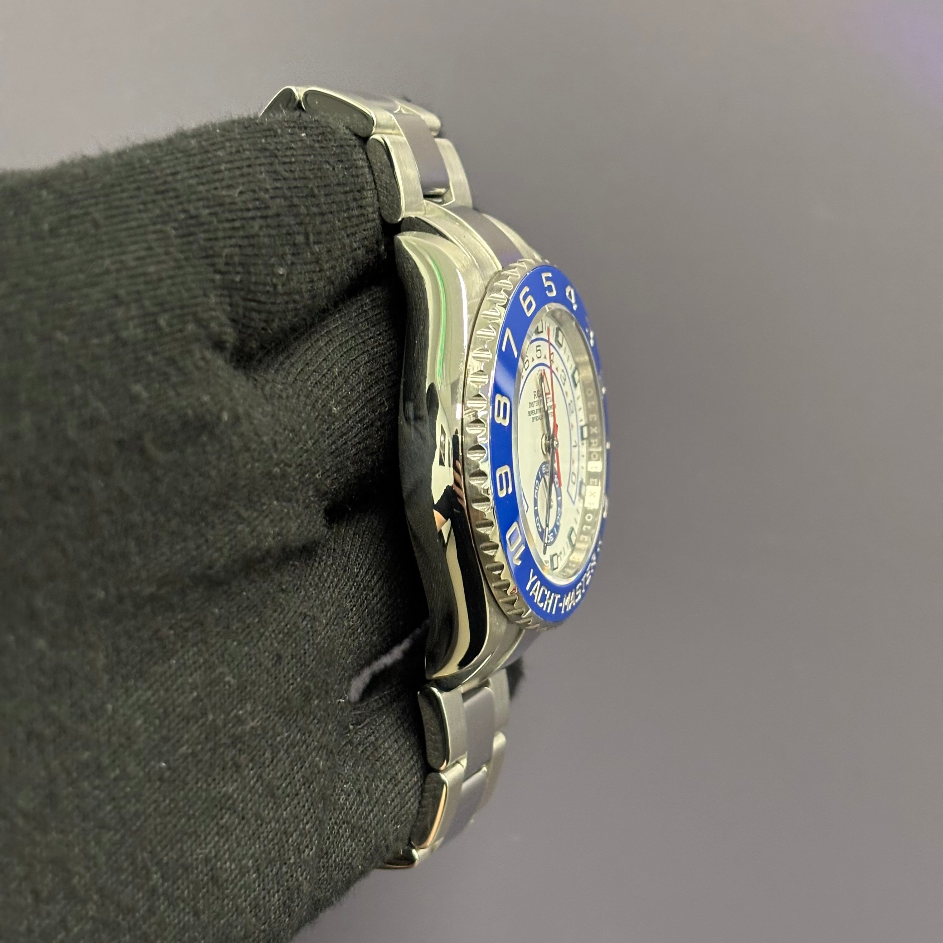 Rolex Yacht-Master II 44mm White Dial Watch Ref# 116680 - Happy Jewelers Fine Jewelry Lifetime Warranty