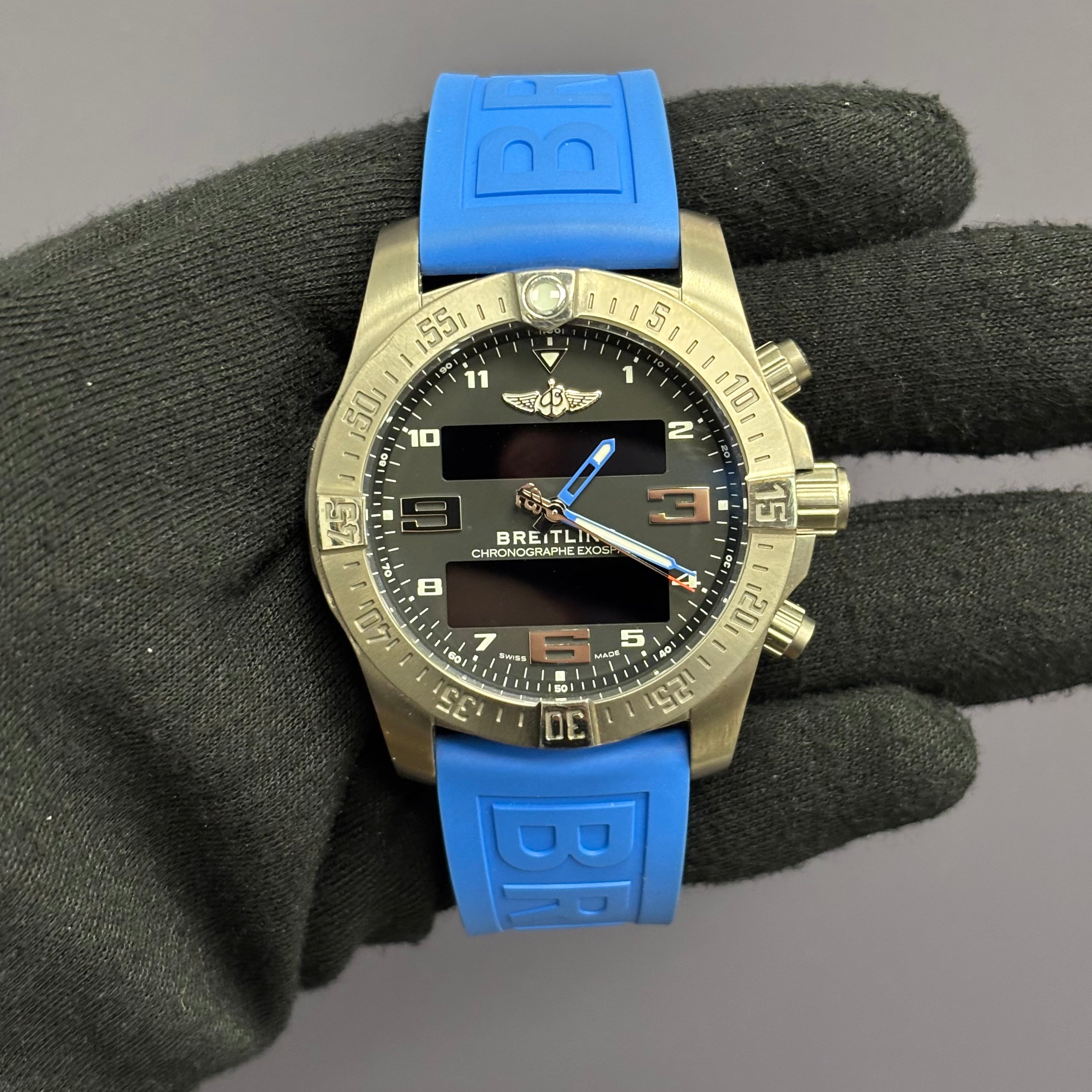 Breitling Exospace 46mm Digital Dial Watch Ref# EB5510H2/BE79 - Happy Jewelers Fine Jewelry Lifetime Warranty