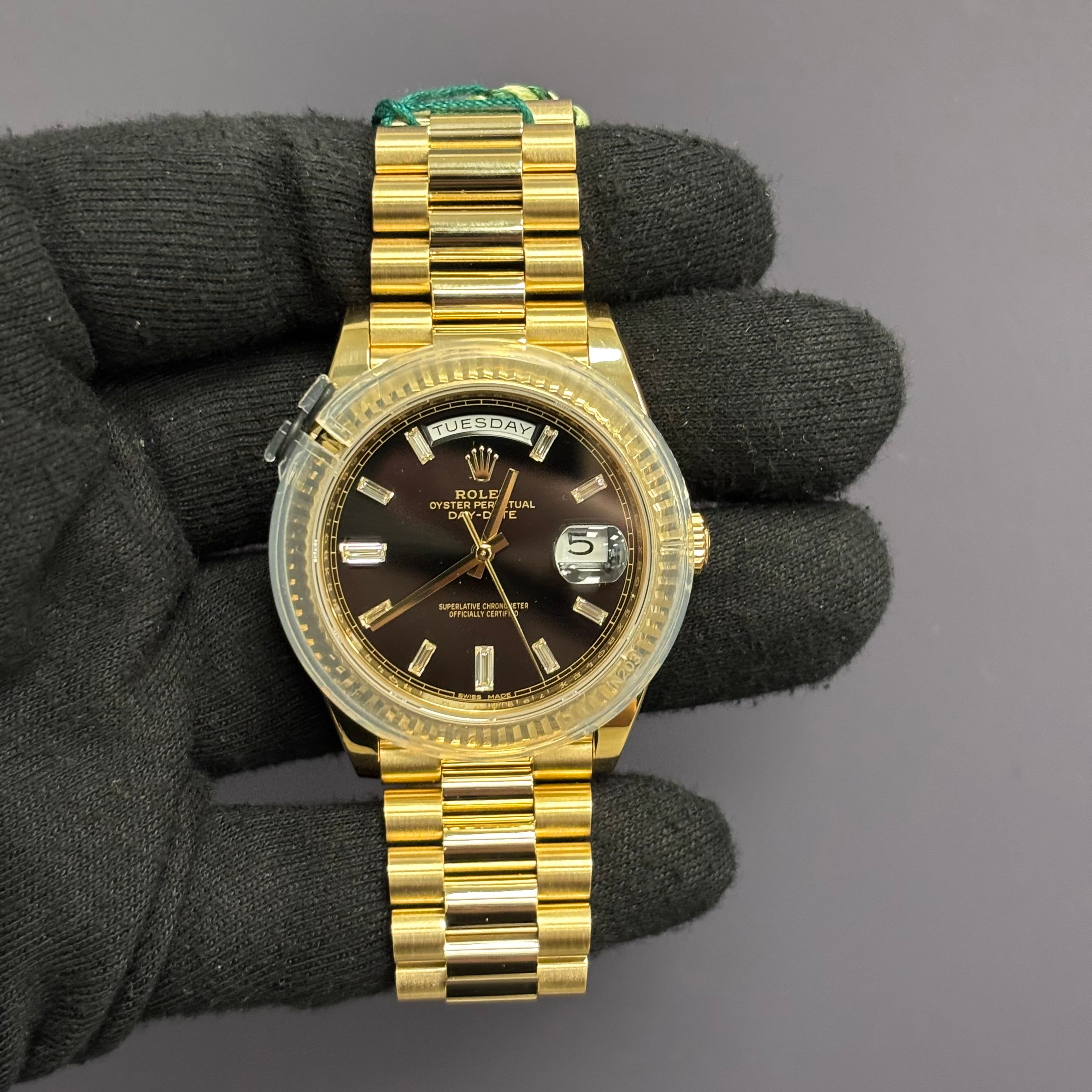 Rolex Day-Date 40mm Black Dial Watch Ref# 228238 - Happy Jewelers Fine Jewelry Lifetime Warranty