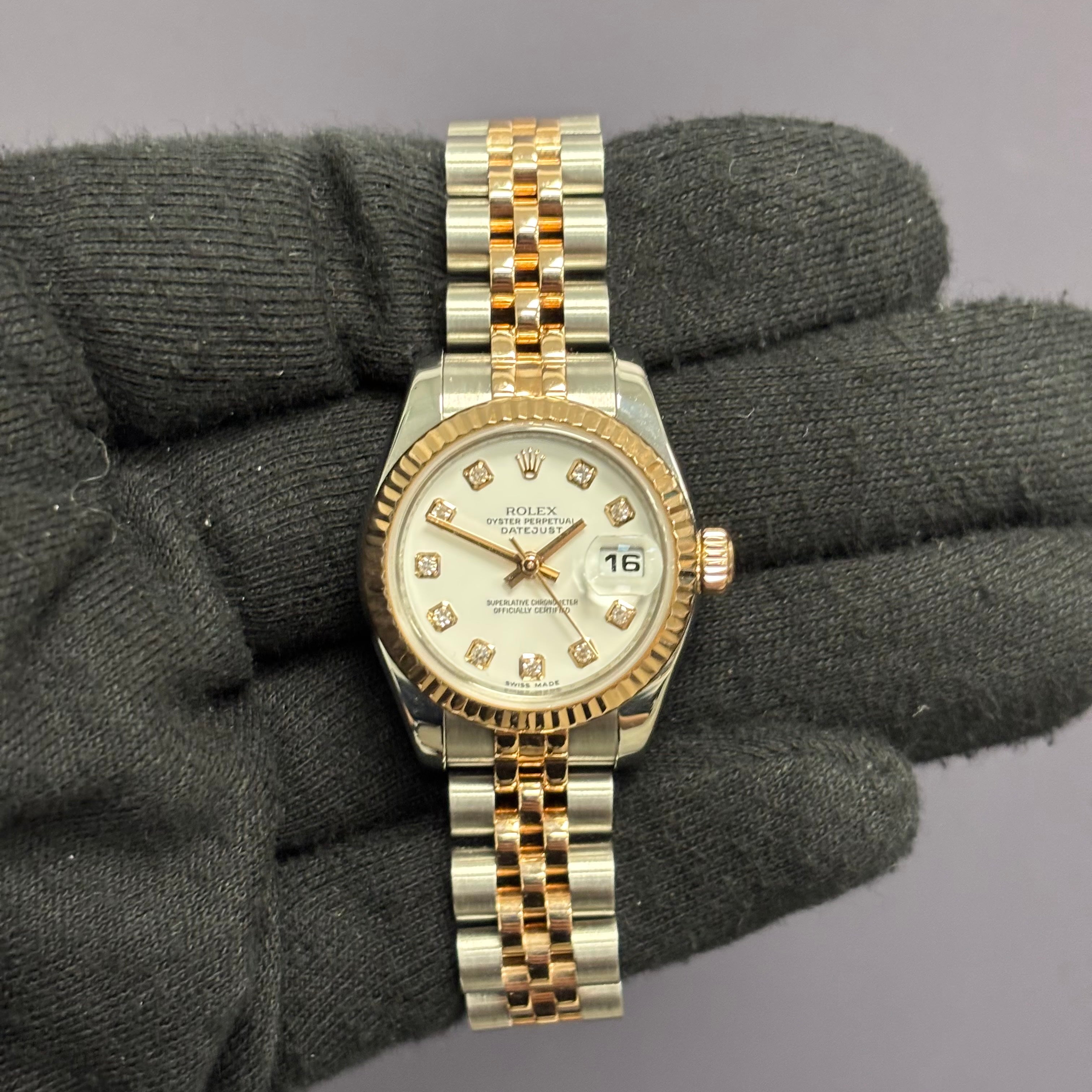 Rolex Datejust 26mm White Dial Watch Ref# 179171 - Happy Jewelers Fine Jewelry Lifetime Warranty