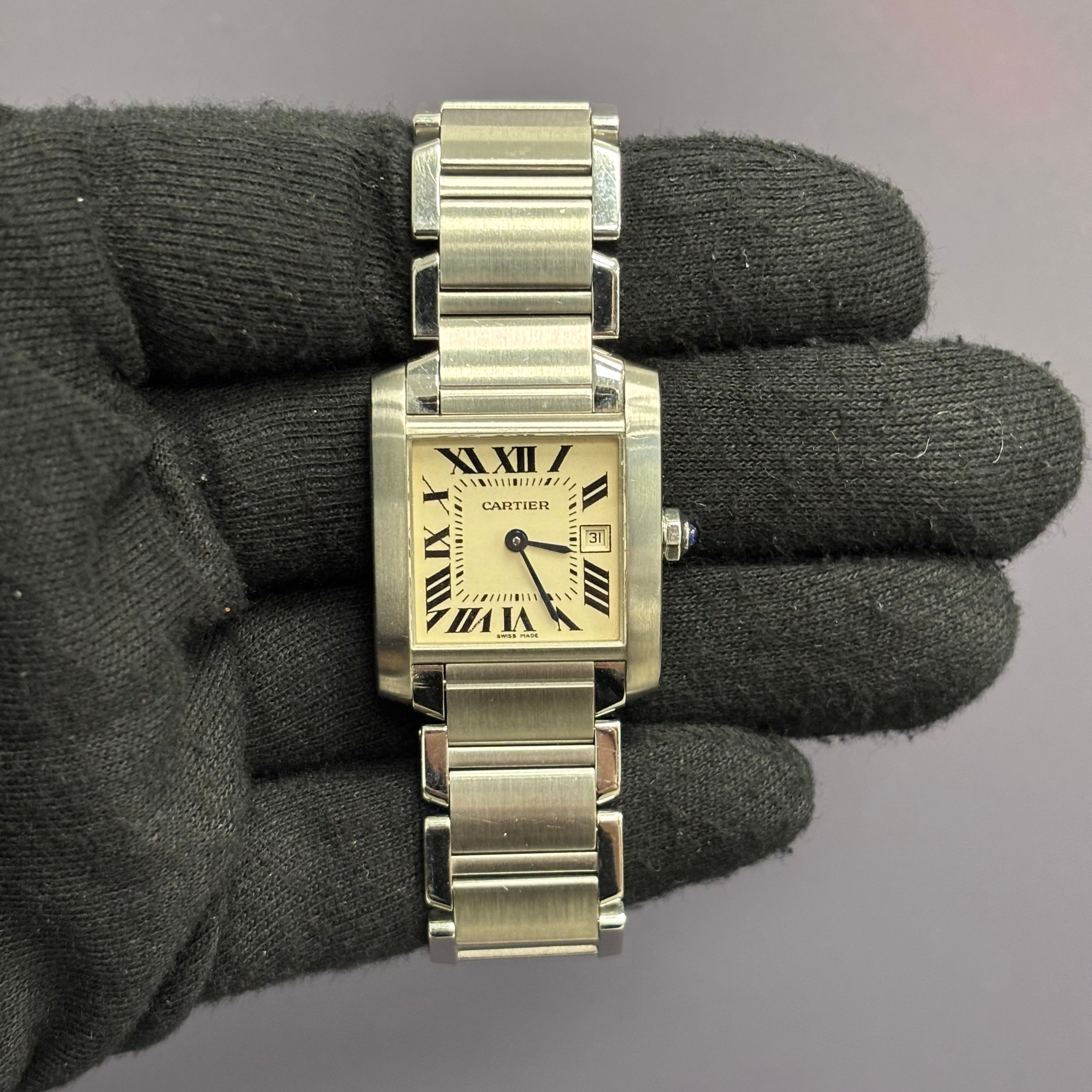 Cartier Tank 25mm White Dial Watch Ref# W51011Q3 - Happy Jewelers Fine Jewelry Lifetime Warranty
