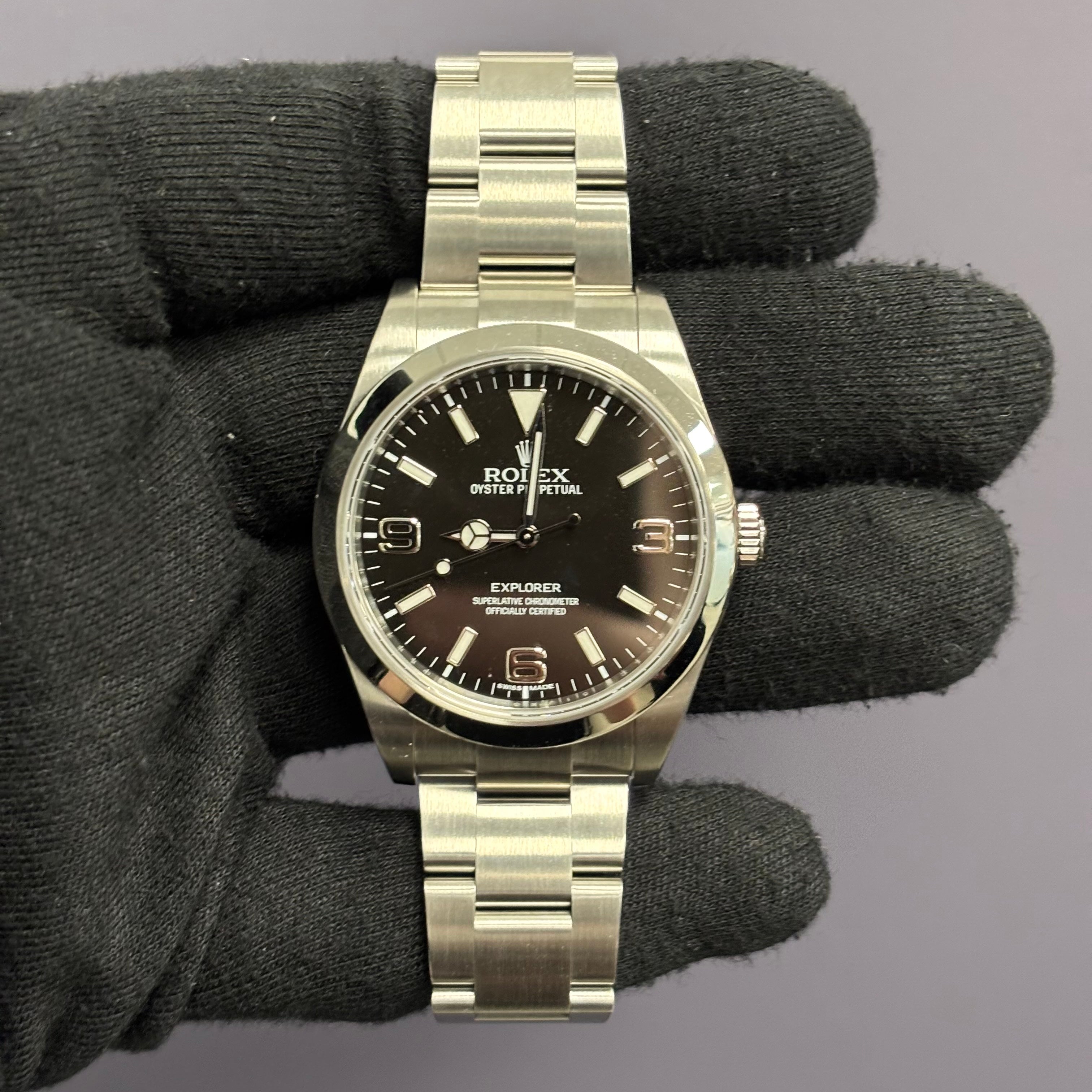 Rolex Explorer 39mm Black Dial Watch Ref# 214270 - Happy Jewelers Fine Jewelry Lifetime Warranty