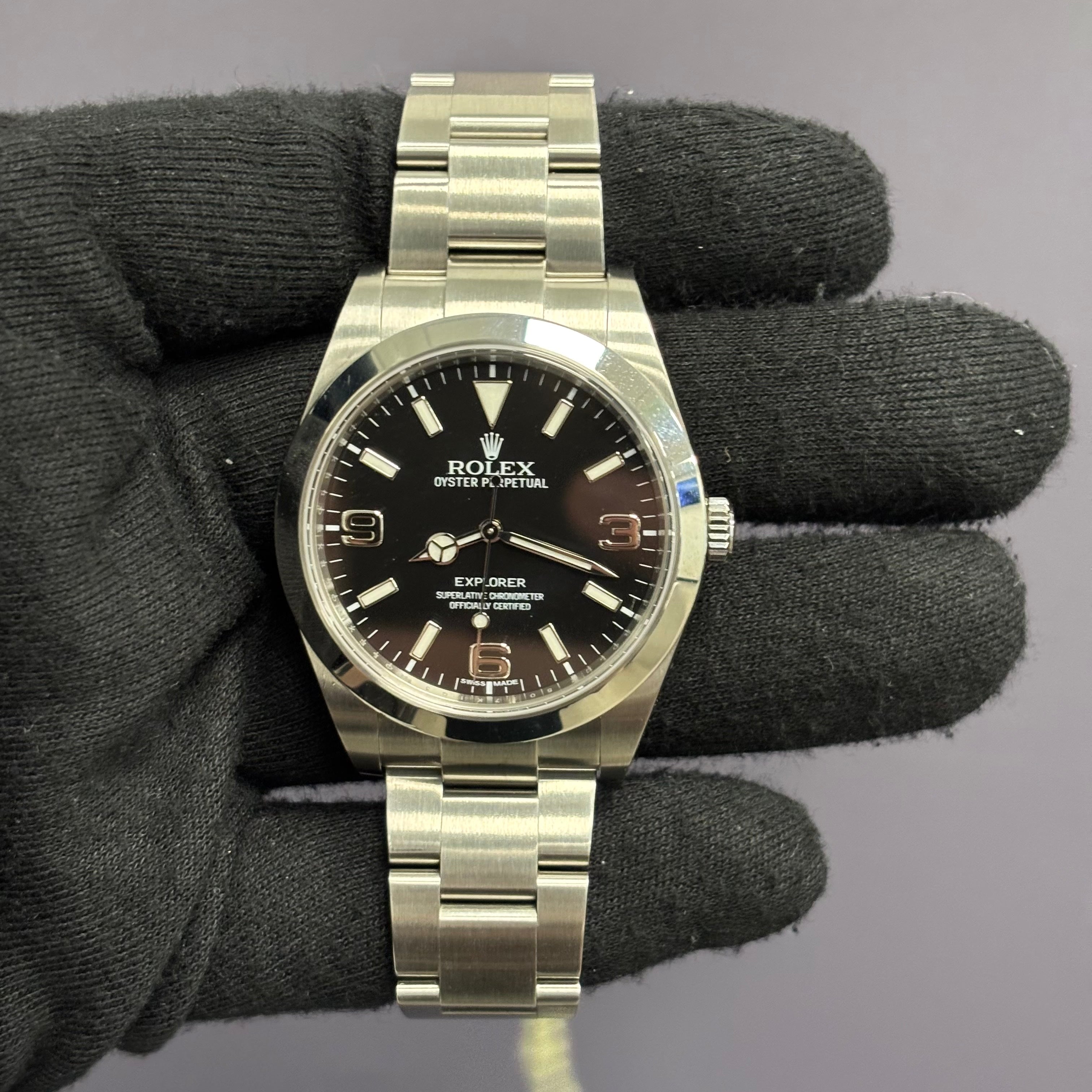 Rolex Explorer 39mm Black Dial Watch Ref# 214270 - Happy Jewelers Fine Jewelry Lifetime Warranty