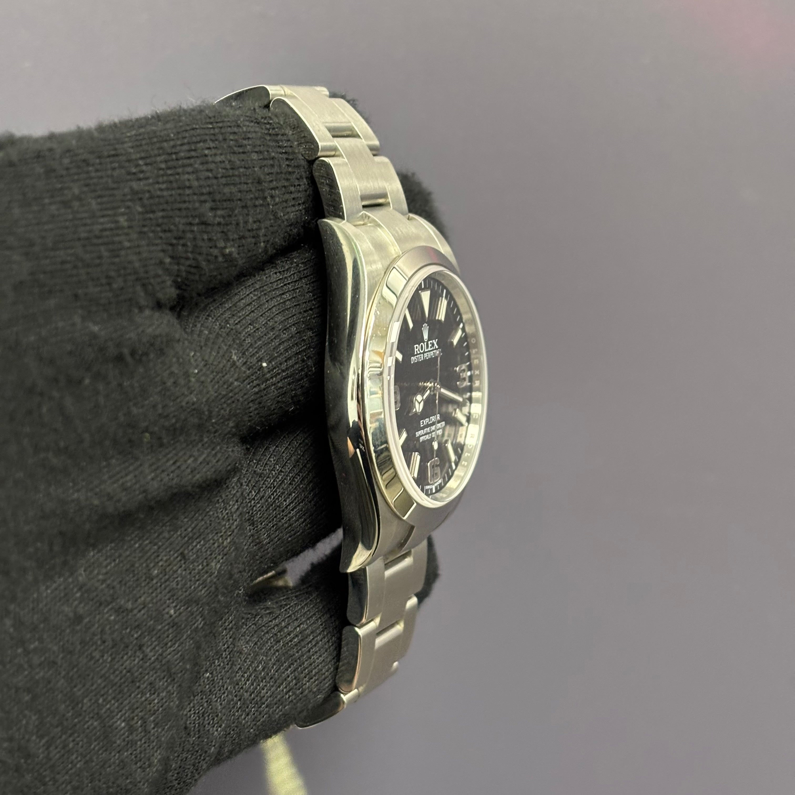 Rolex Explorer 39mm Black Dial Watch Ref# 214270 - Happy Jewelers Fine Jewelry Lifetime Warranty