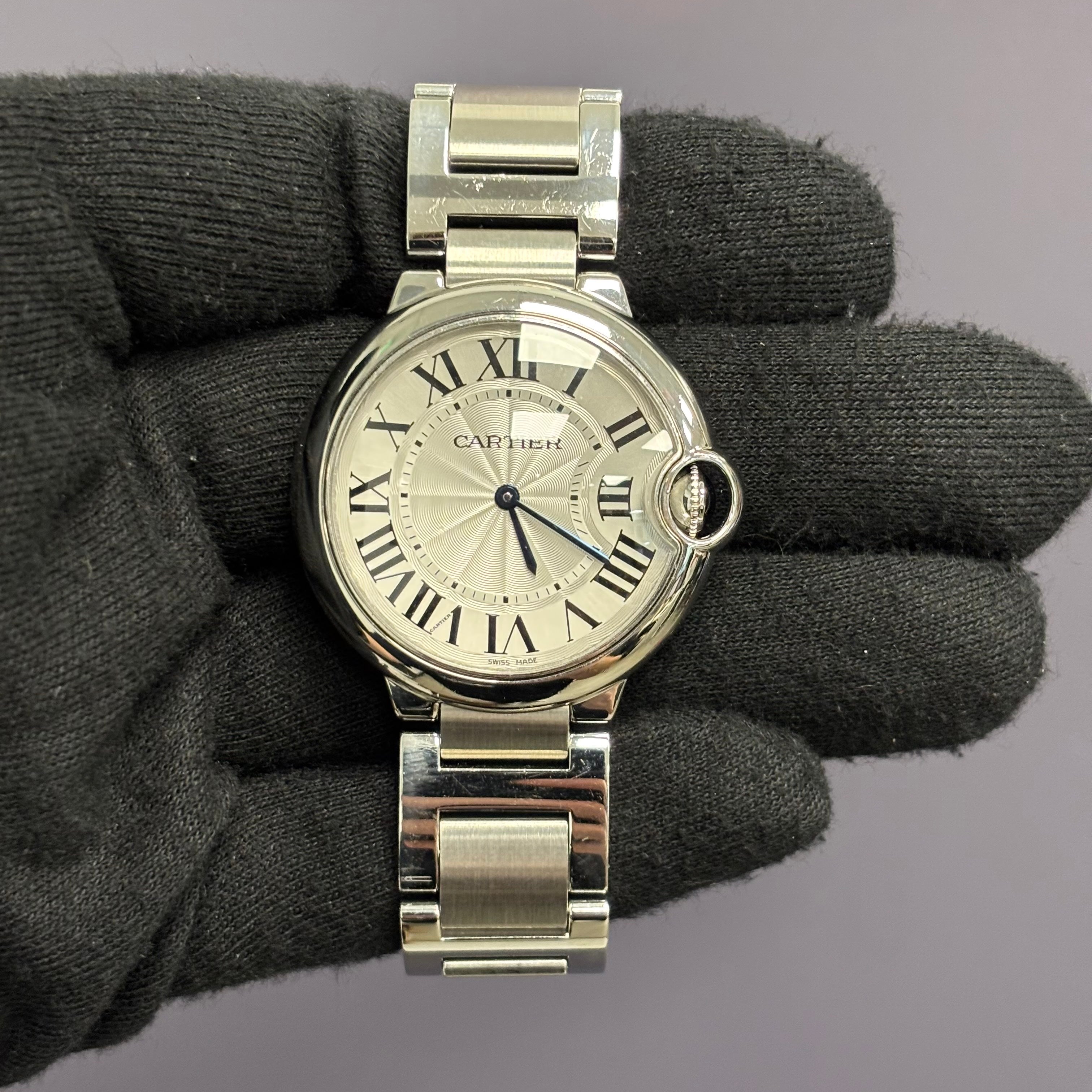 Cartier Ballon Bleu 36mm White Dial Watch Ref# W69011Z4 - Happy Jewelers Fine Jewelry Lifetime Warranty