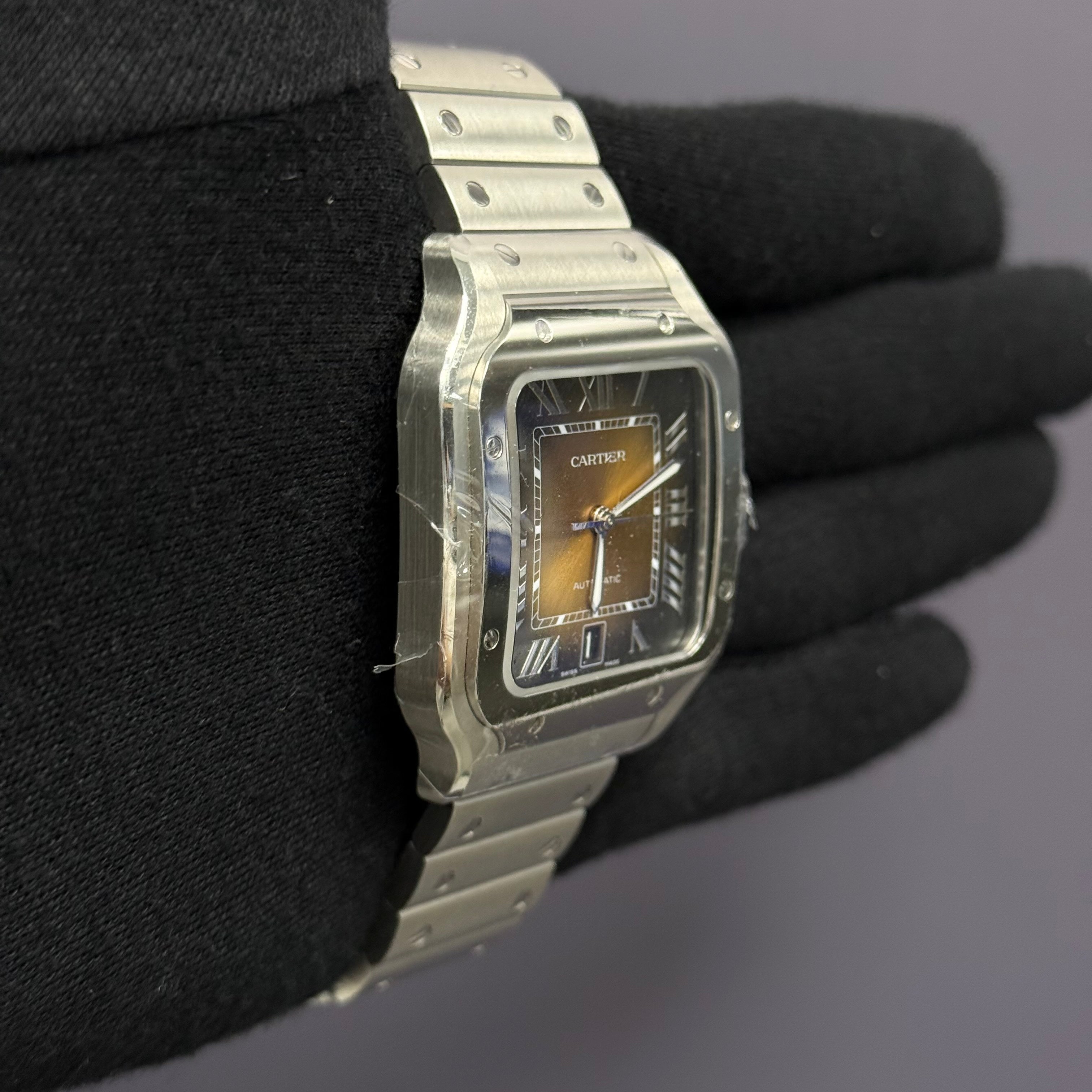 Cartier Santos 39.8mm Brown Dial Watch Ref# WSSA0064 - Happy Jewelers Fine Jewelry Lifetime Warranty