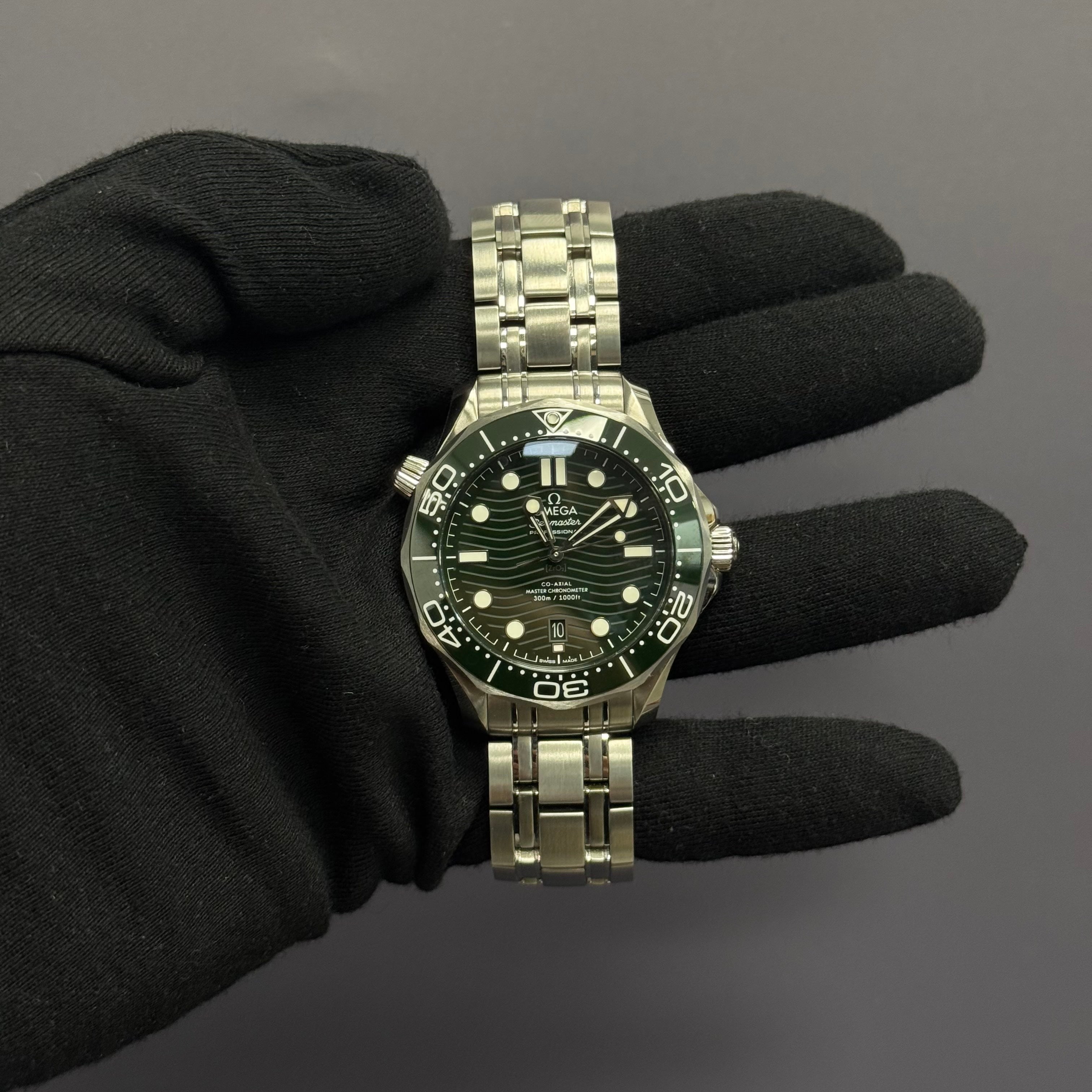 Omega Seamaster 42mm Green Dial Watch Ref# 210.30.42.20.10.001 - Happy Jewelers Fine Jewelry Lifetime Warranty