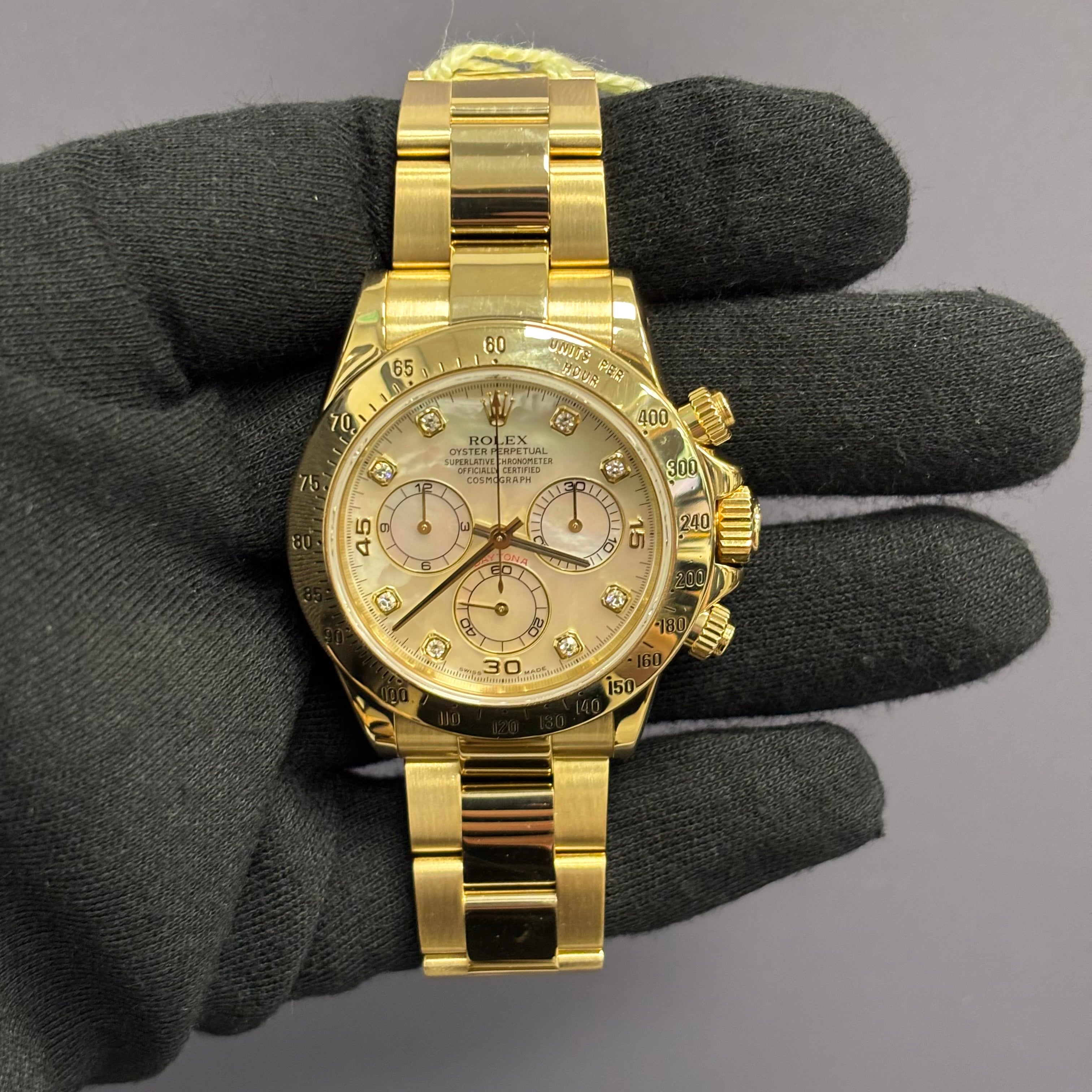 Rolex Daytona 40mm MOP Dial Watch Ref# 116528 - Happy Jewelers Fine Jewelry Lifetime Warranty