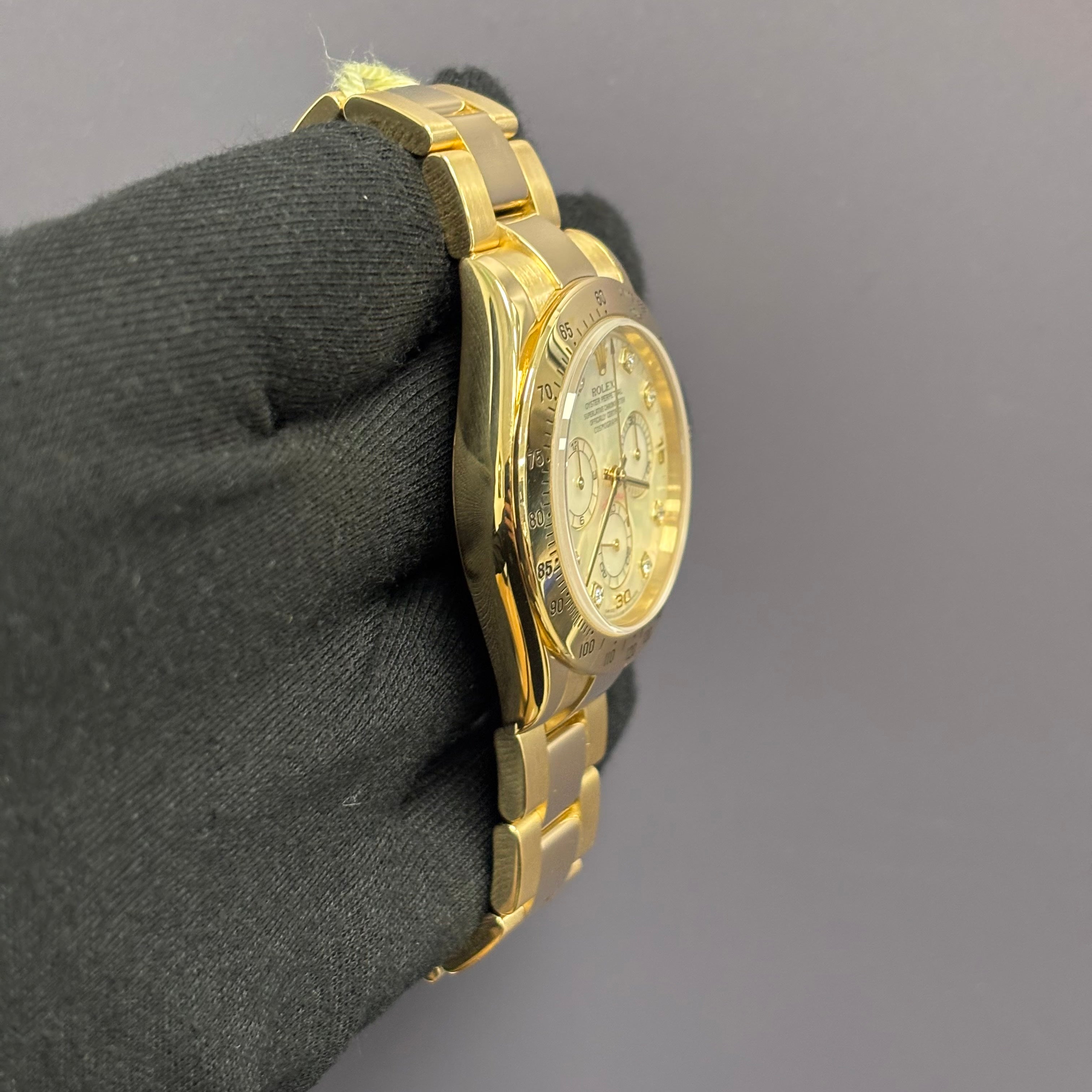 Rolex Daytona 40mm MOP Dial Watch Ref# 116528 - Happy Jewelers Fine Jewelry Lifetime Warranty