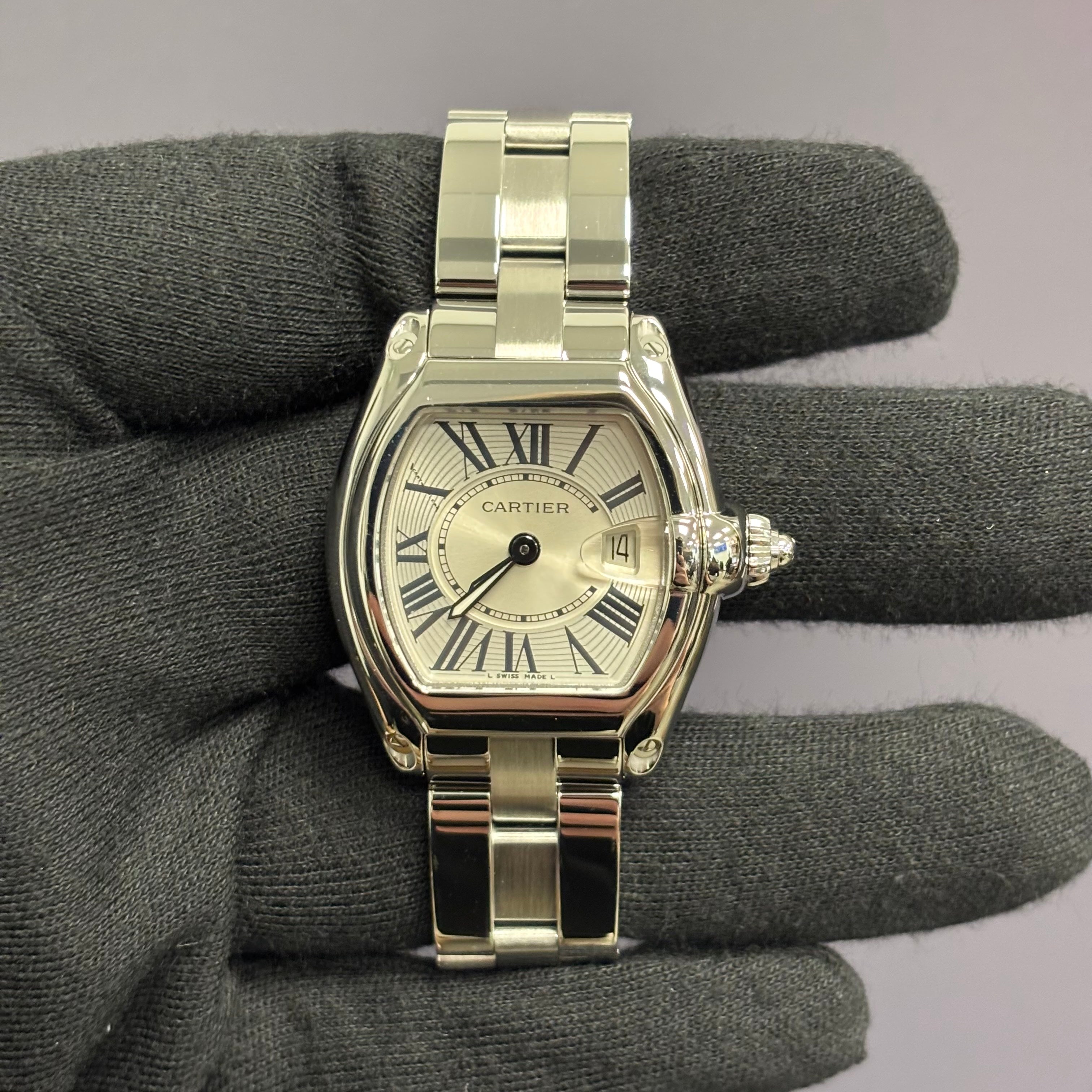 Cartier Roadster 31mm Silver Dial Watch Ref# W62016V3 - Happy Jewelers Fine Jewelry Lifetime Warranty