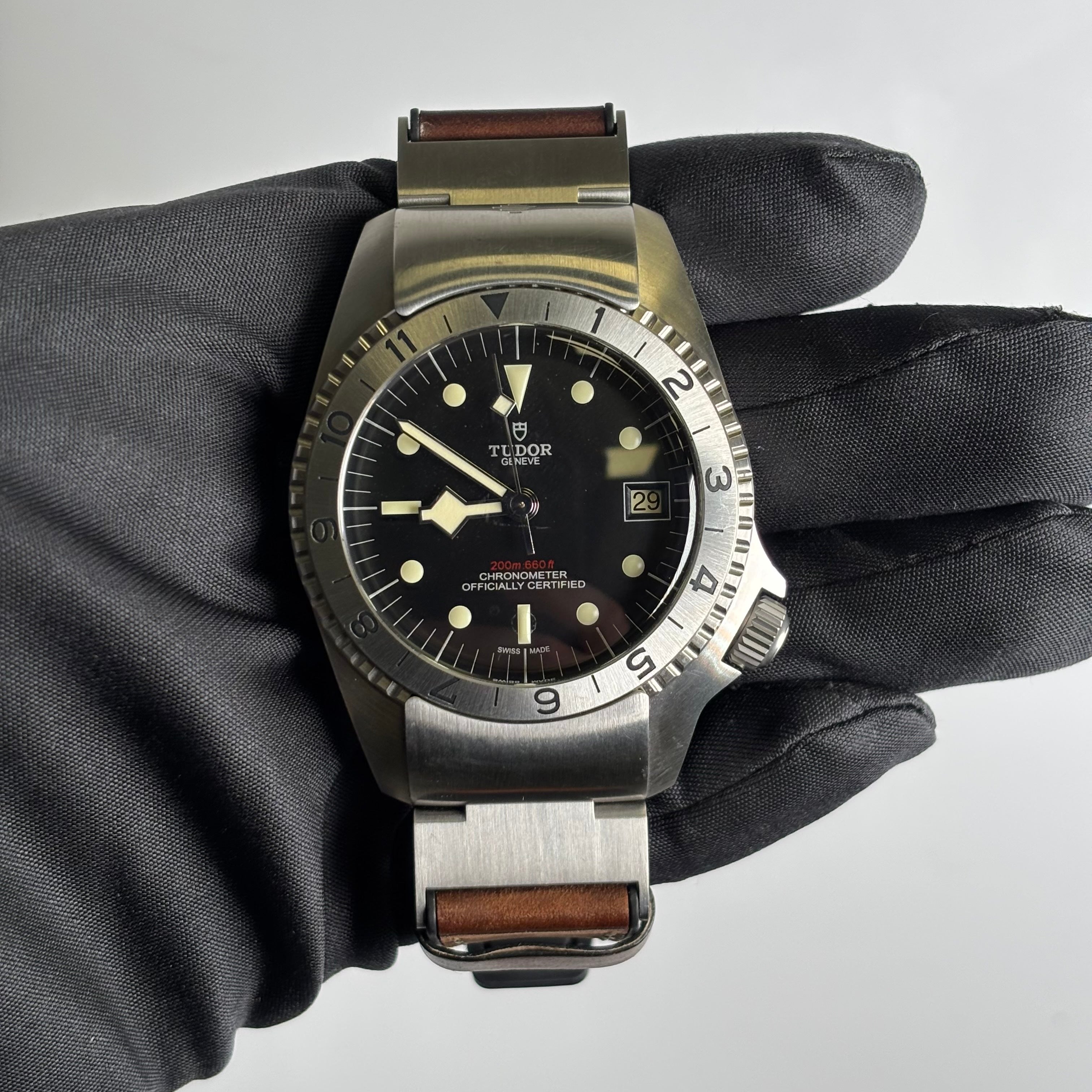 Tudor Black Bay 42mm Black Dial Watch Ref# 70150 - Happy Jewelers Fine Jewelry Lifetime Warranty