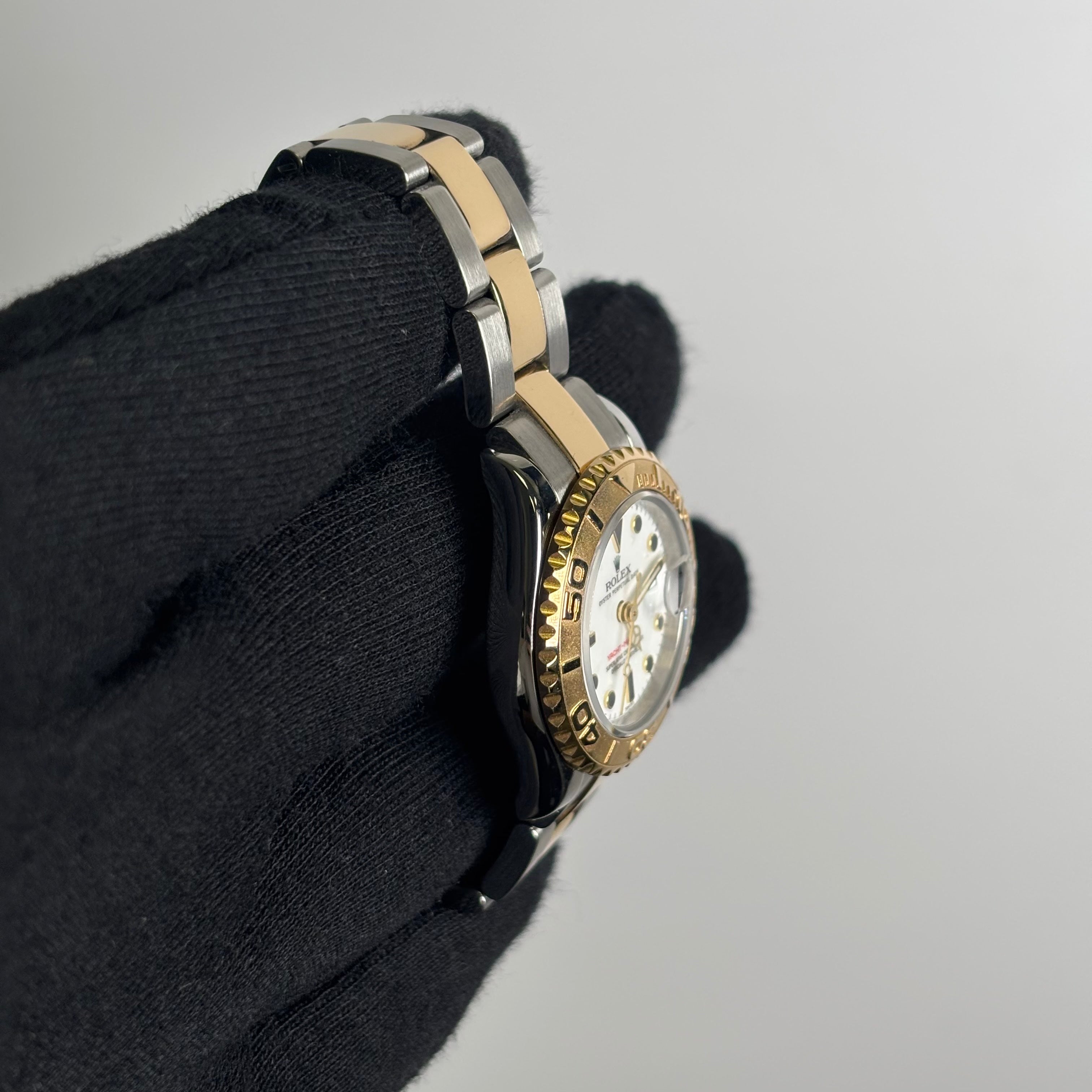 Rolex Yacht-Master 29mm White Dial Watch Ref# 169623 - Happy Jewelers Fine Jewelry Lifetime Warranty