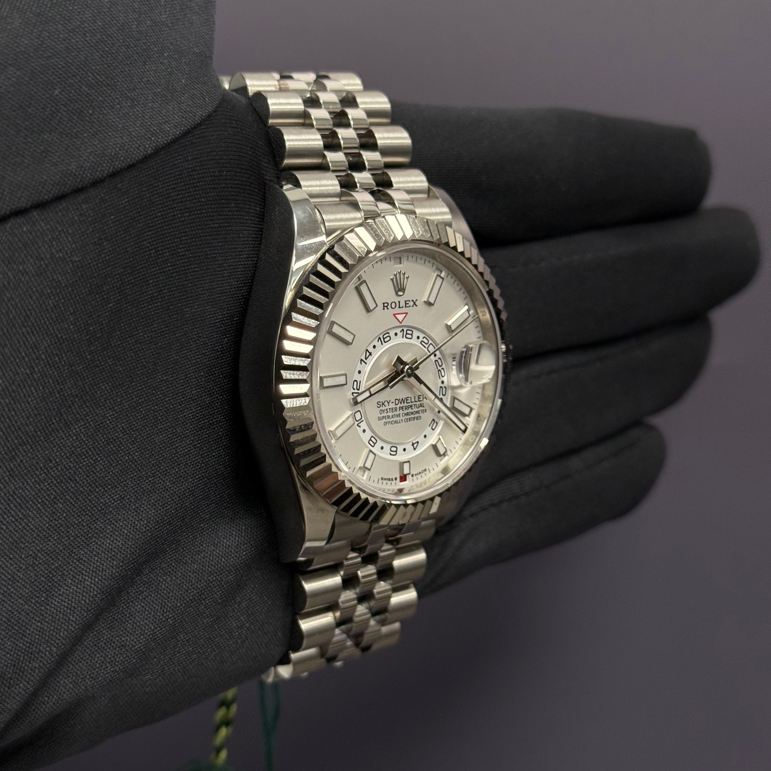 Rolex Sky-Dweller 42mm White Dial Watch Ref# 336934 - Happy Jewelers Fine Jewelry Lifetime Warranty