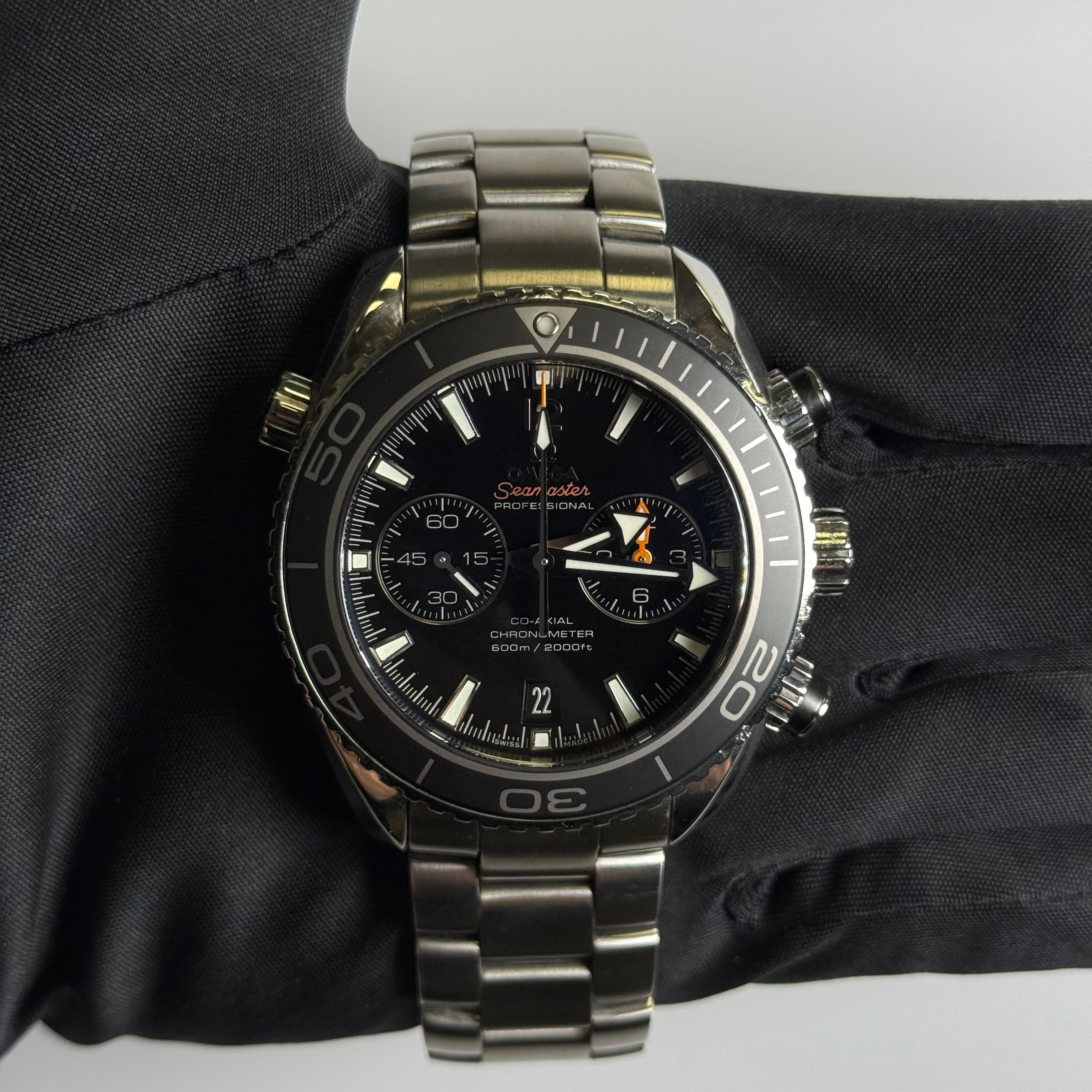 Omega Seamaster 45.5mm Black Dial Watch Ref# 232.30.46.51.01.001 - Happy Jewelers Fine Jewelry Lifetime Warranty
