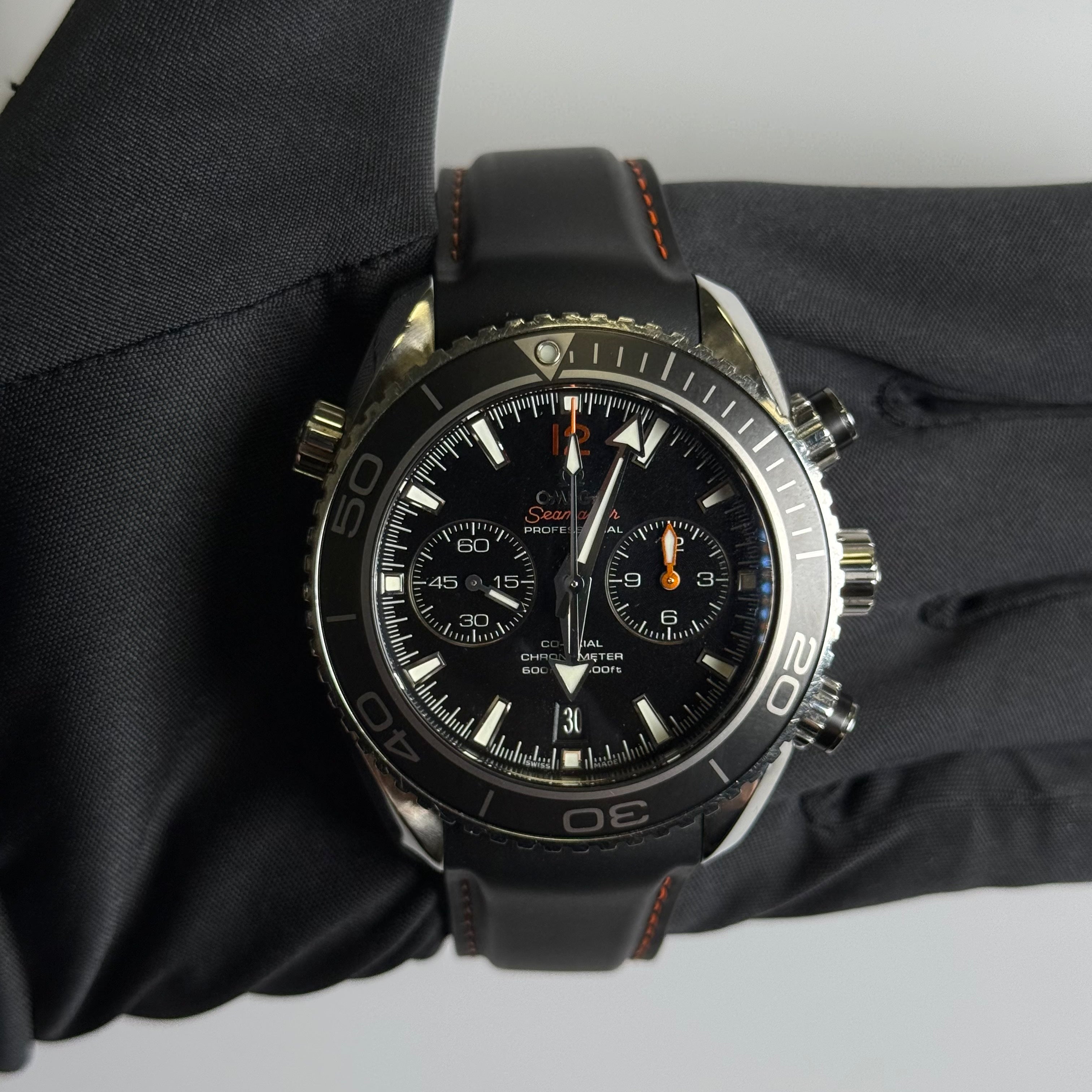 Omega Seamaster 45.5mm Black Dial Watch Ref# 232.32.46.51.01.003 - Happy Jewelers Fine Jewelry Lifetime Warranty