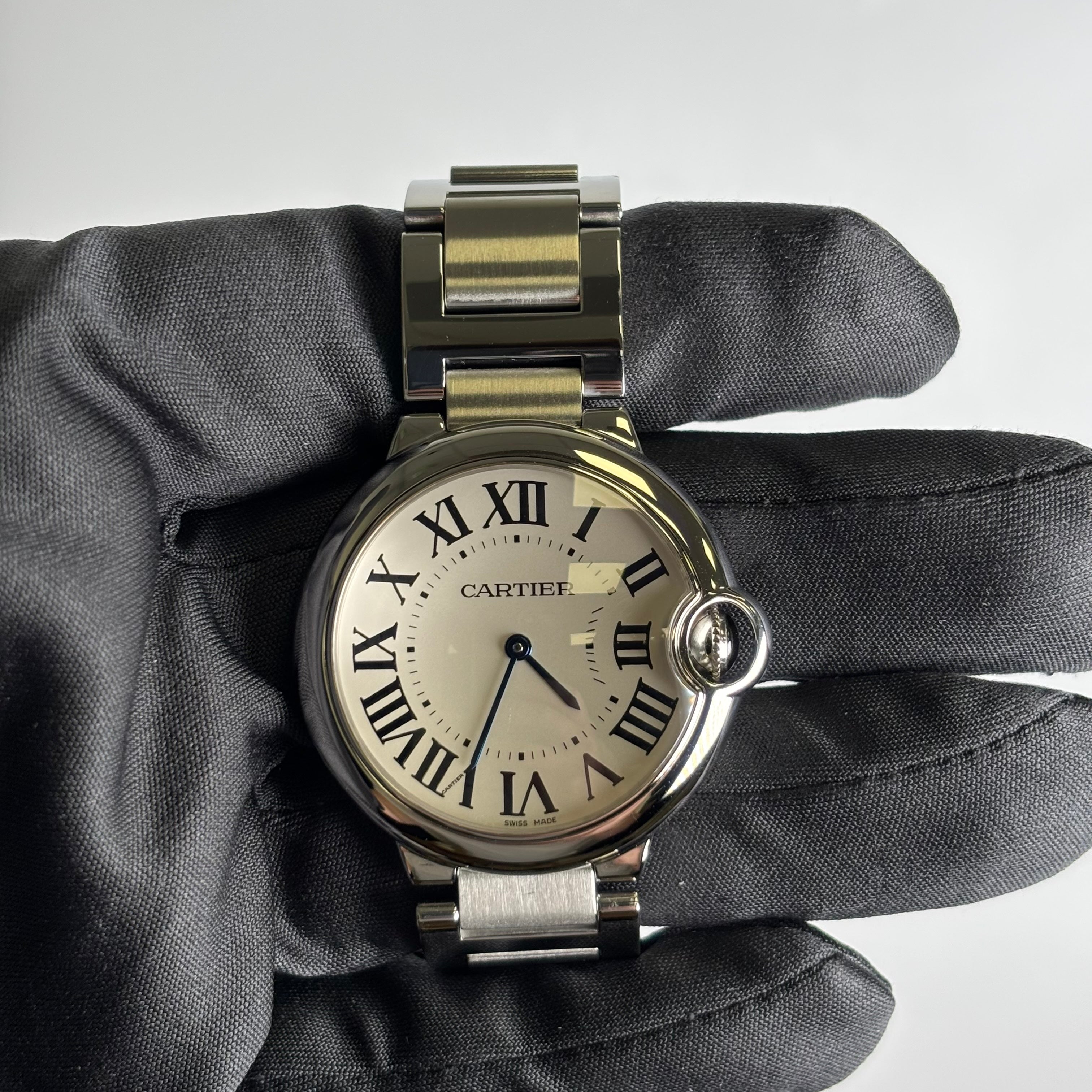 Cartier Ballon Bleu 36mm White Dial Watch Ref# W69011Z4 - Happy Jewelers Fine Jewelry Lifetime Warranty