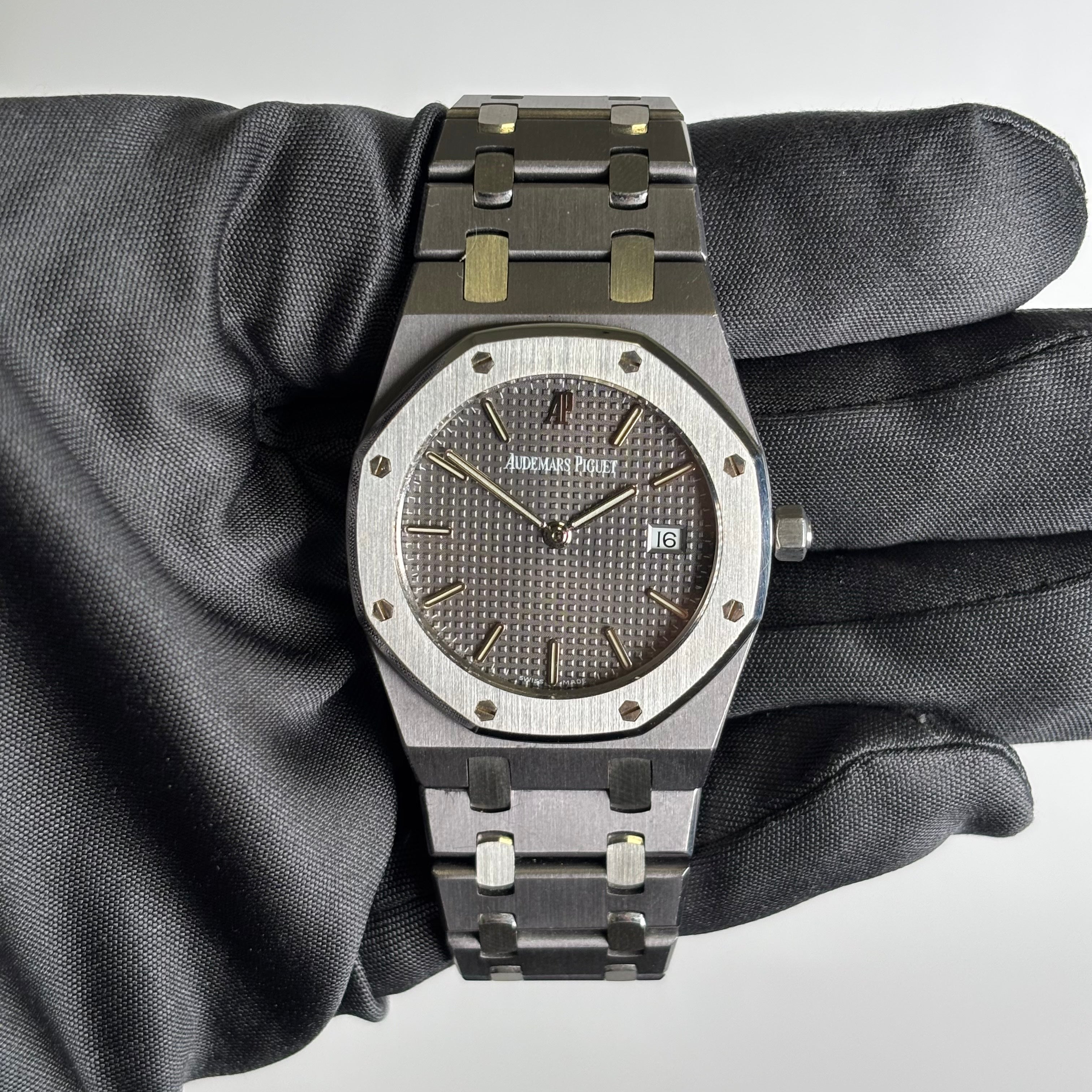 Audemars Piguet Royal Oak 33mm Grey Dial Watch Ref# 56175TT.O.0789TT.01 - Happy Jewelers Fine Jewelry Lifetime Warranty
