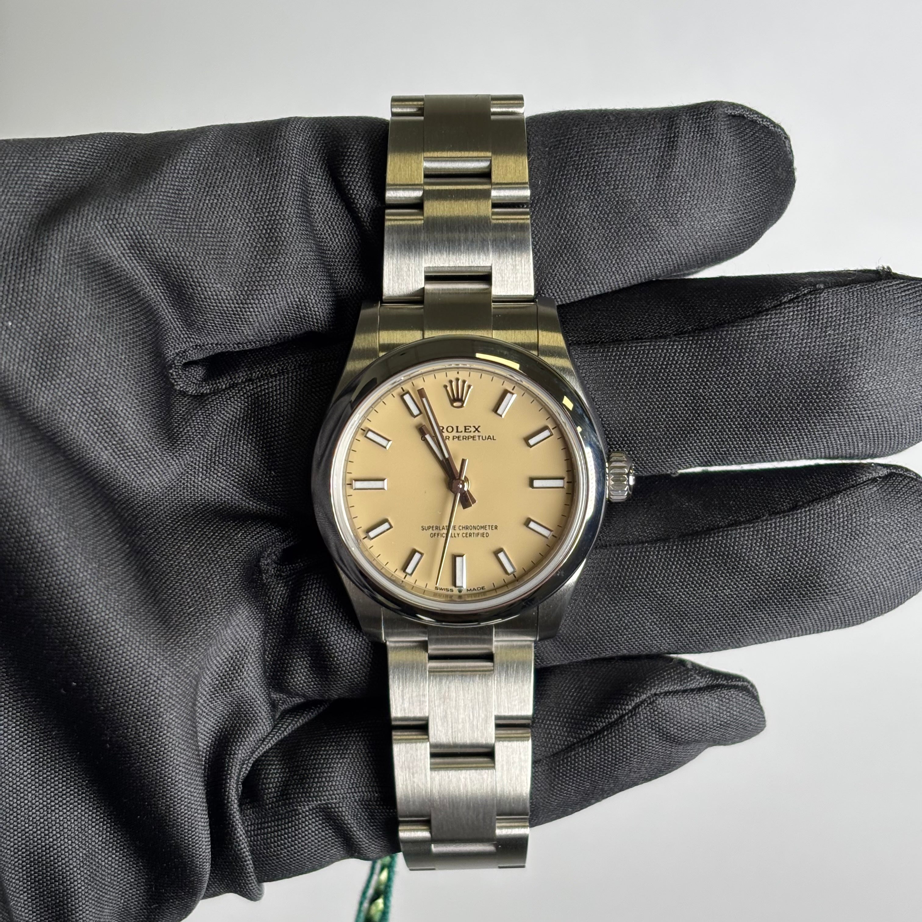 Rolex Oyster Perpetual 31mm Beige Dial Watch Ref# 277200 - Happy Jewelers Fine Jewelry Lifetime Warranty