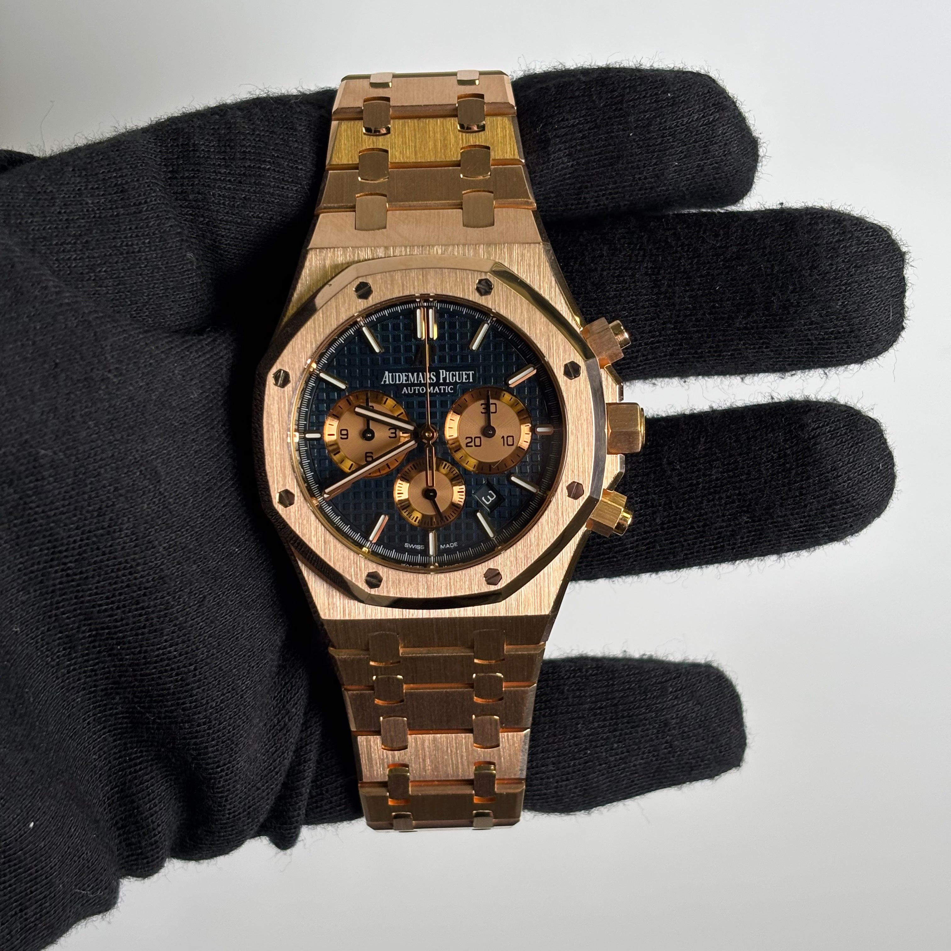 Audemars Piguet Royal Oak 41mm Blue Dial Watch Ref# 26331OR.OO.1220OR.01 - Happy Jewelers Fine Jewelry Lifetime Warranty